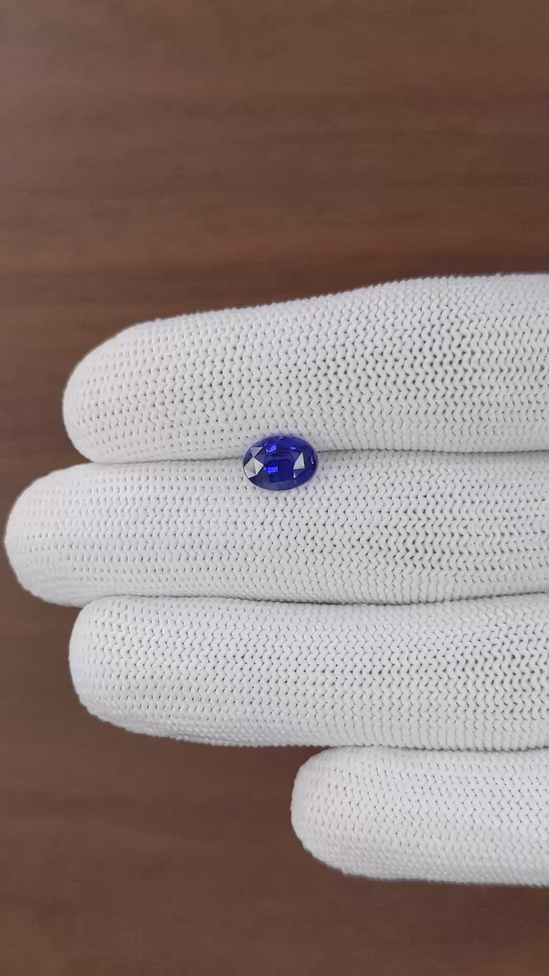 2.02 Ct. Blue Sapphire from Ceylon (Sri Lanka) Size Video