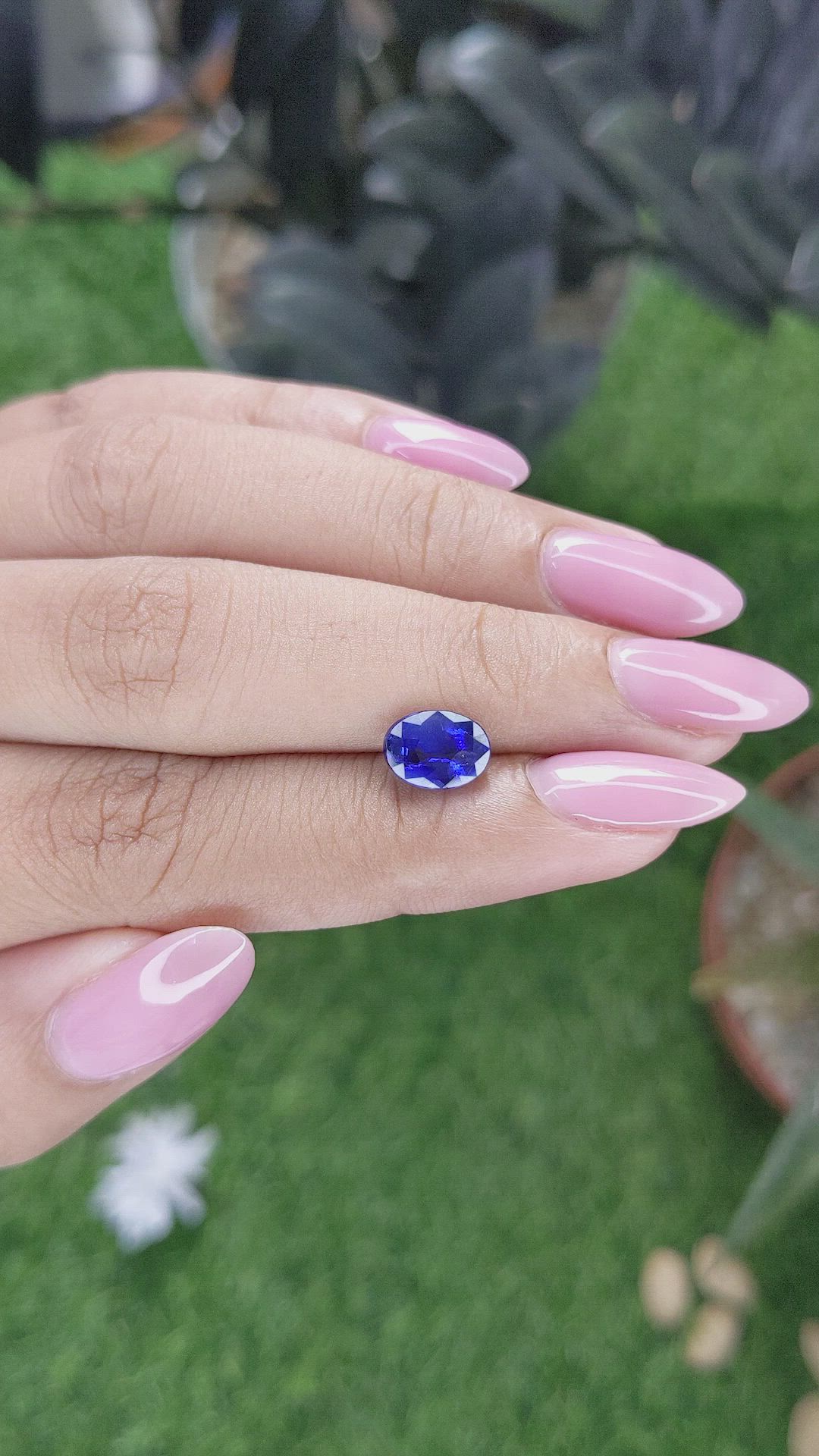 2.02 Ct. Blue Sapphire from Ceylon (Sri Lanka) Size Video