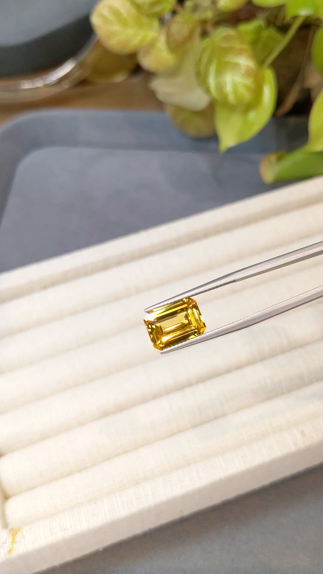 5.39 Ct. Yellow Sapphire from Ceylon (Sri Lanka) Size Video