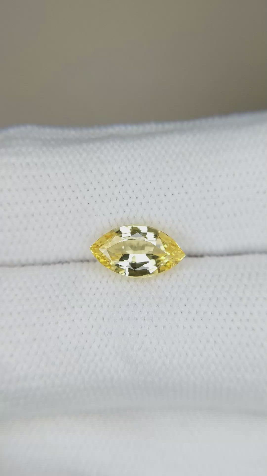 2.05 Ct. Yellow Sapphire from Madagascar Size Video
