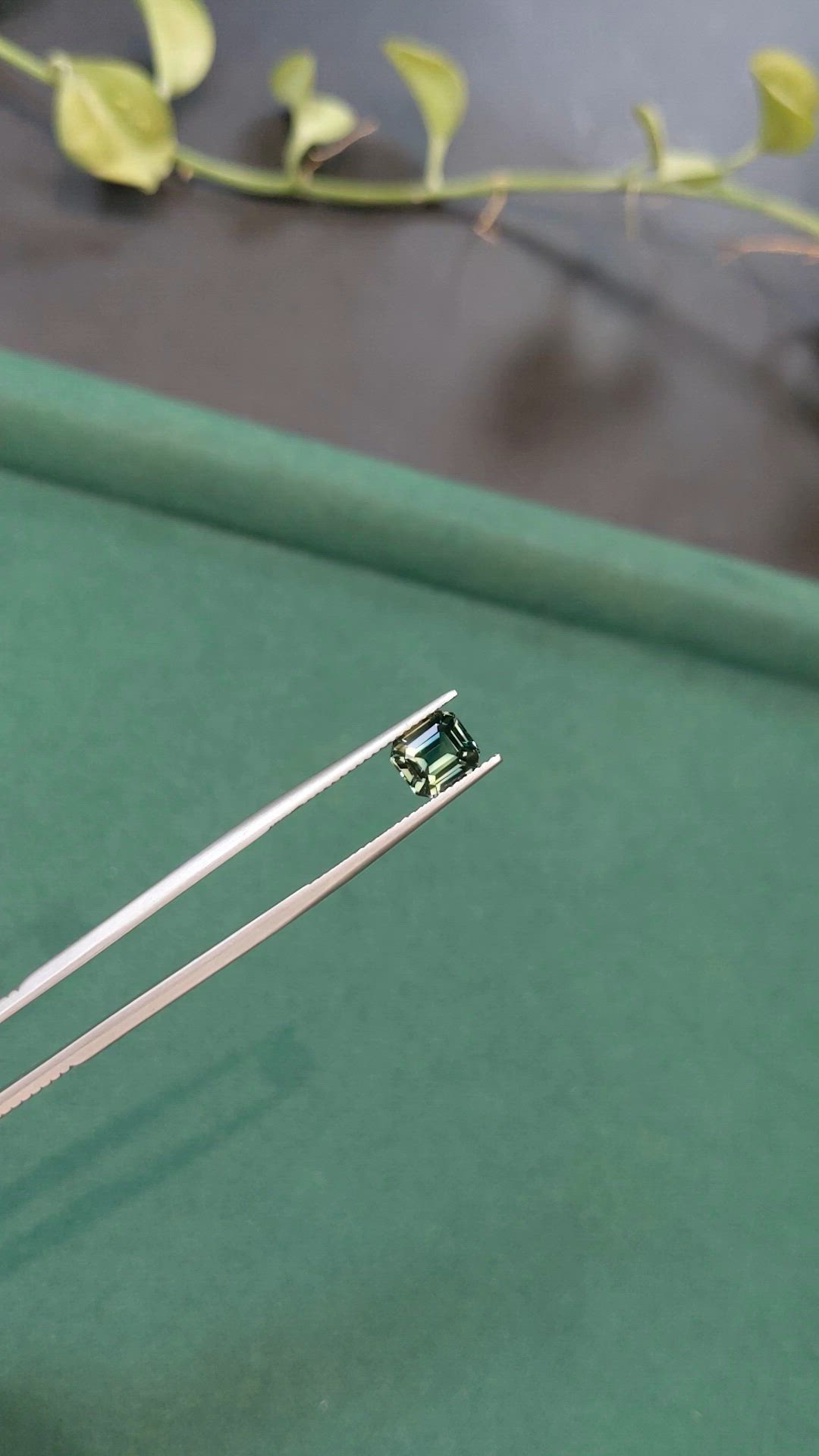 2.05 Ct. Bluish Green Sapphire from Madagascar Size Video