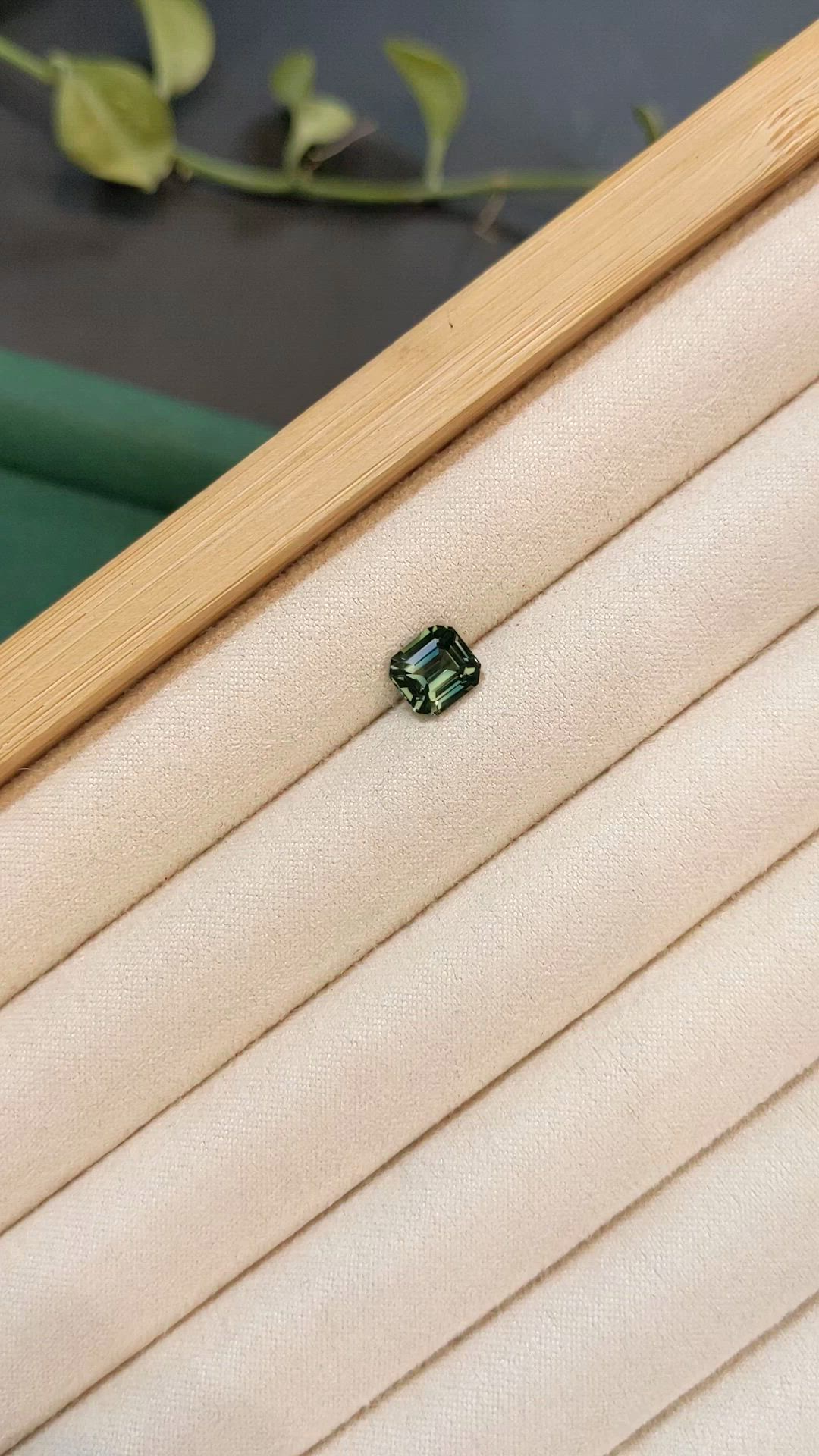 2.05 Ct. Bluish Green Sapphire from Madagascar Size Video