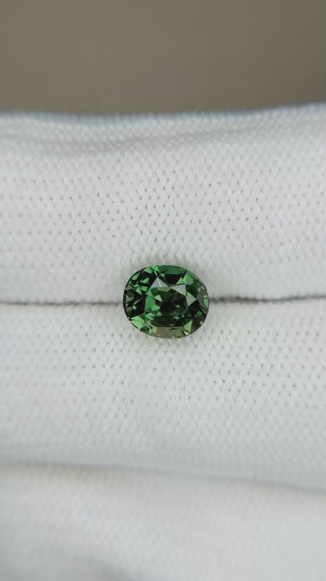 2.06 Ct. Green Sapphire from Madagascar Size Video