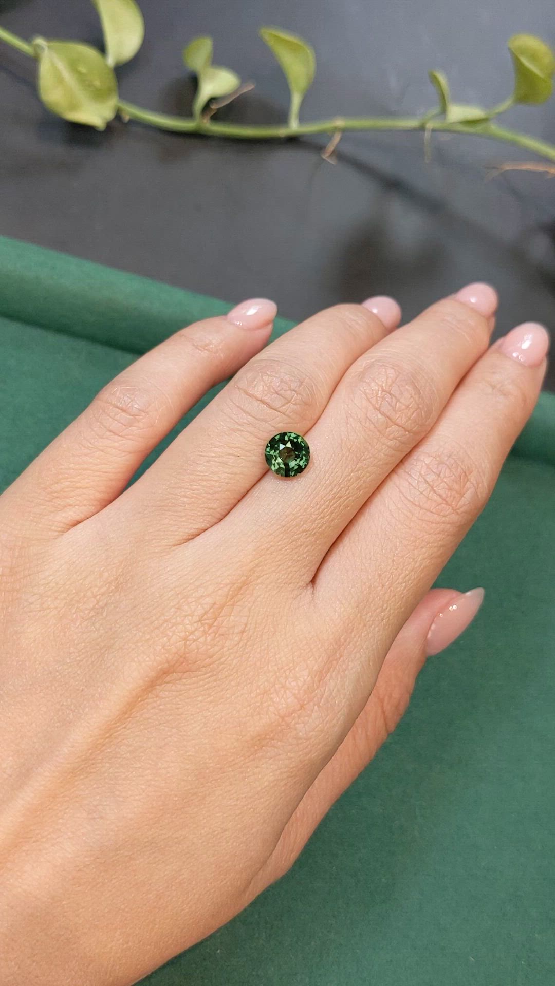 2.11 Ct. Green Sapphire from Madagascar Size Video