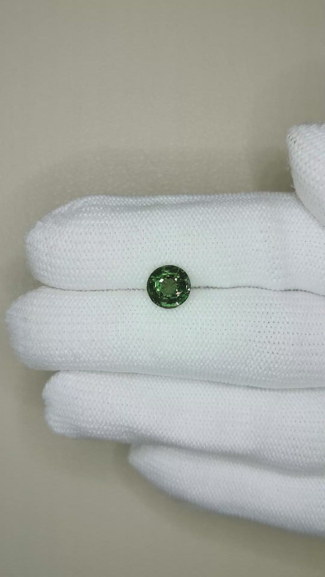 2.11 Ct. Green Sapphire from Madagascar Size Video
