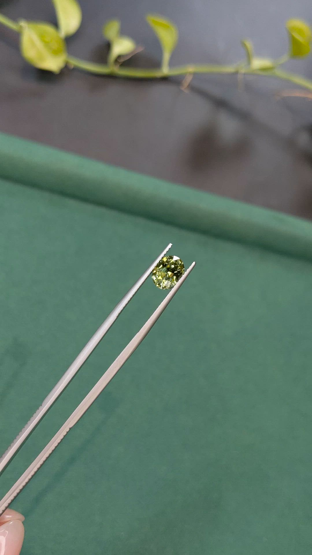 2.15 Ct. Green Sapphire from Madagascar Size Video