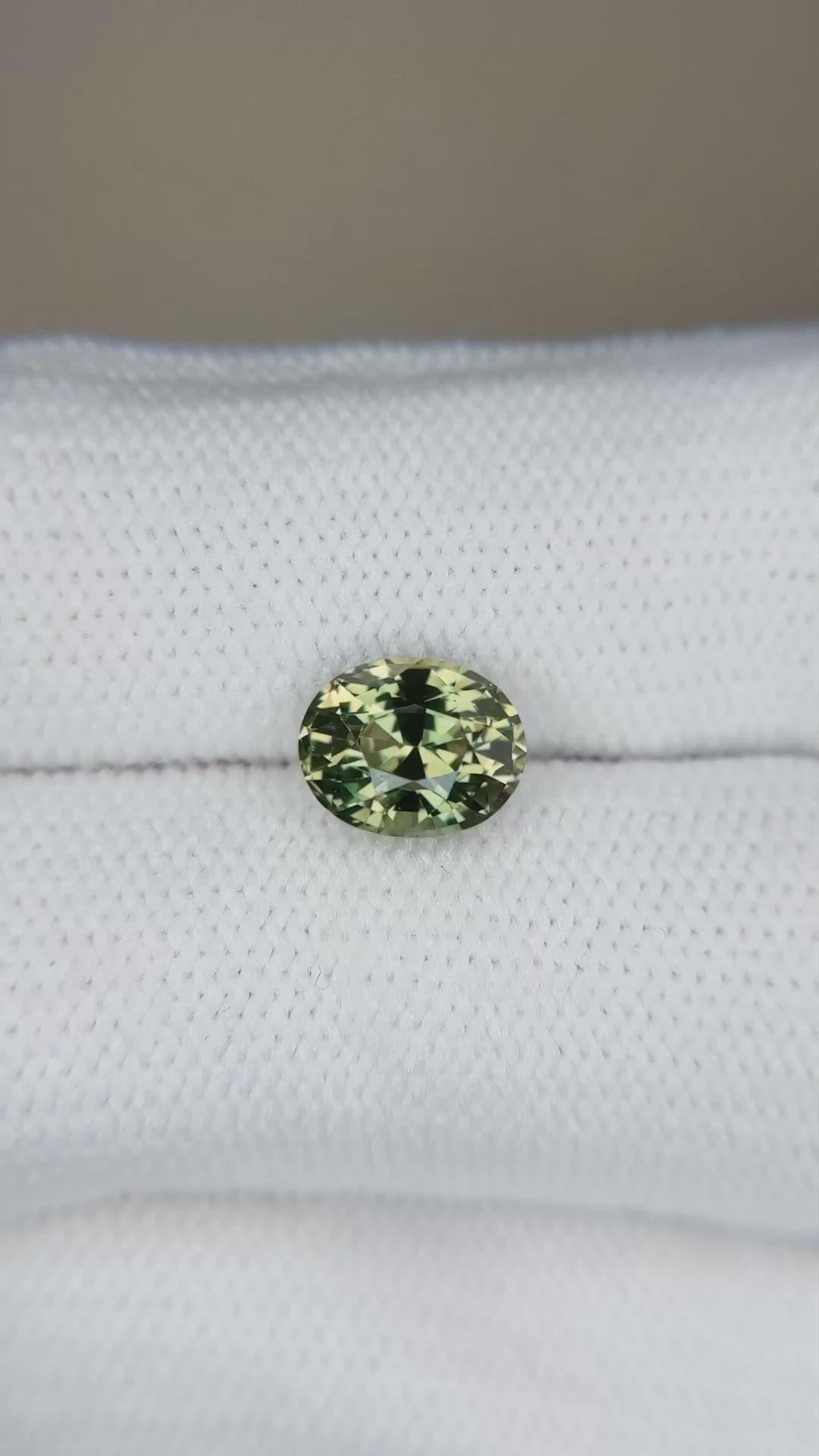 2.15 Ct. Green Sapphire from Madagascar Size Video