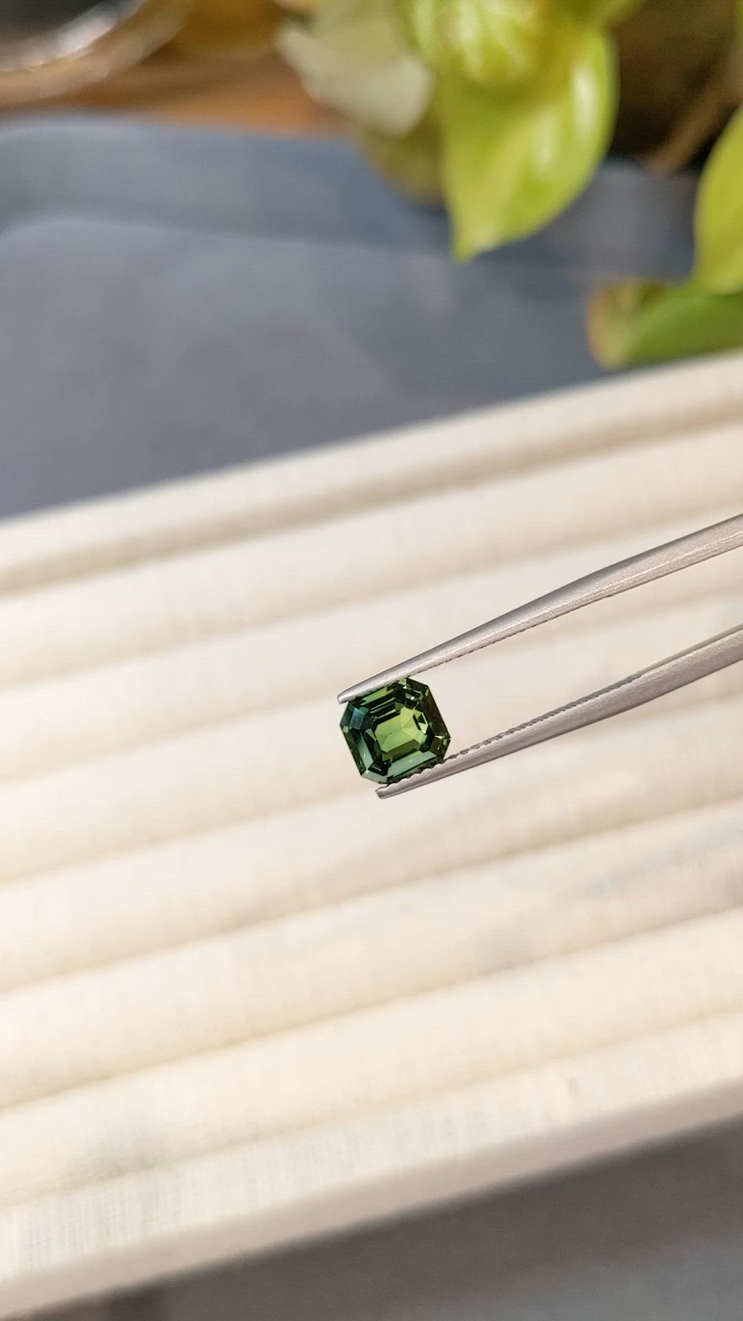 2.09 Ct. Bluish Green Sapphire from Madagascar Size Video
