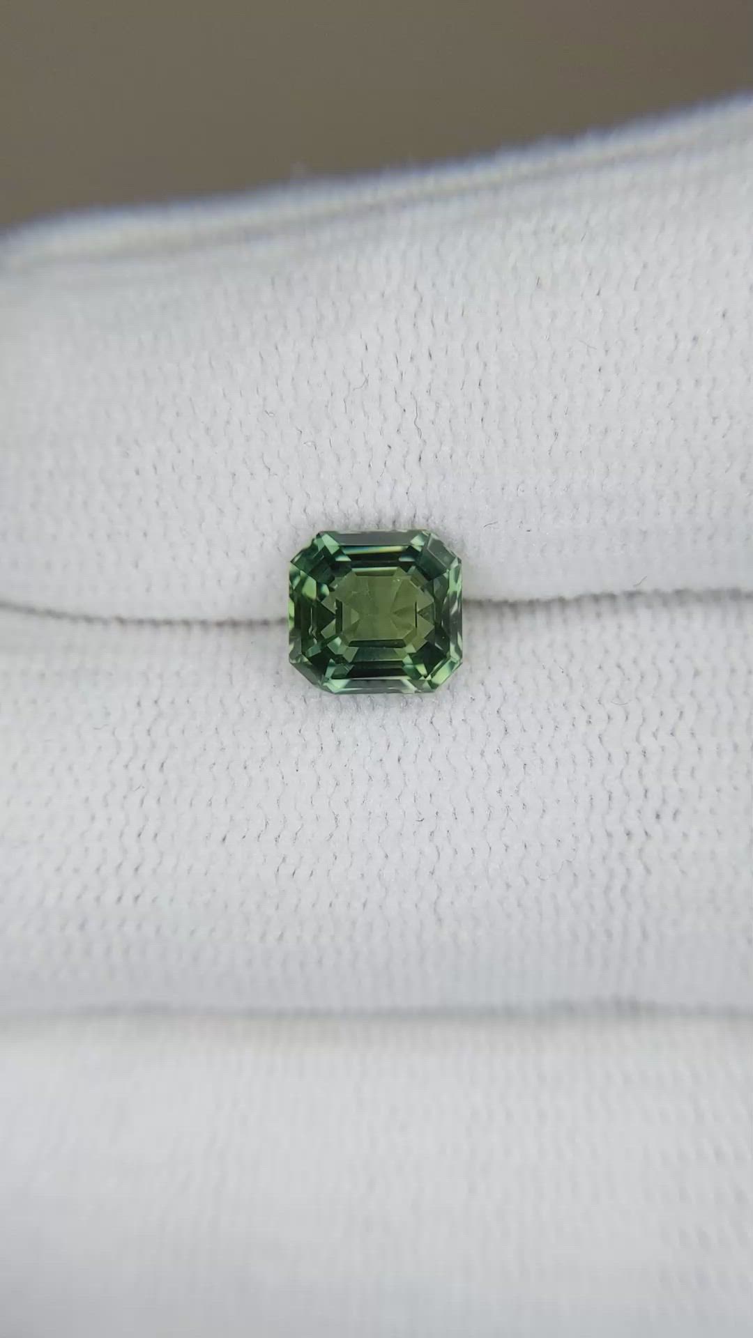 2.09 Ct. Bluish Green Sapphire from Madagascar Size Video