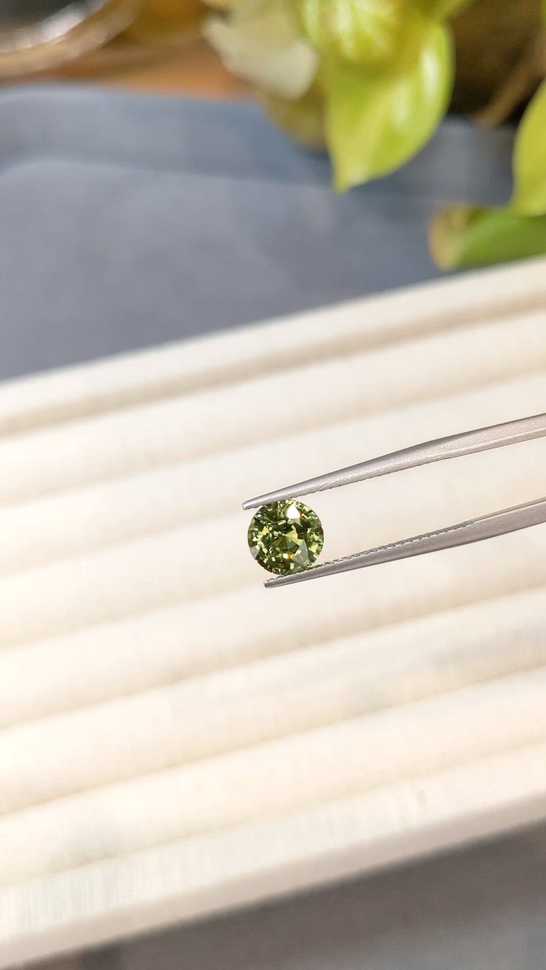 2.09 Ct. Yellowish Green Sapphire from Madagascar Size Video