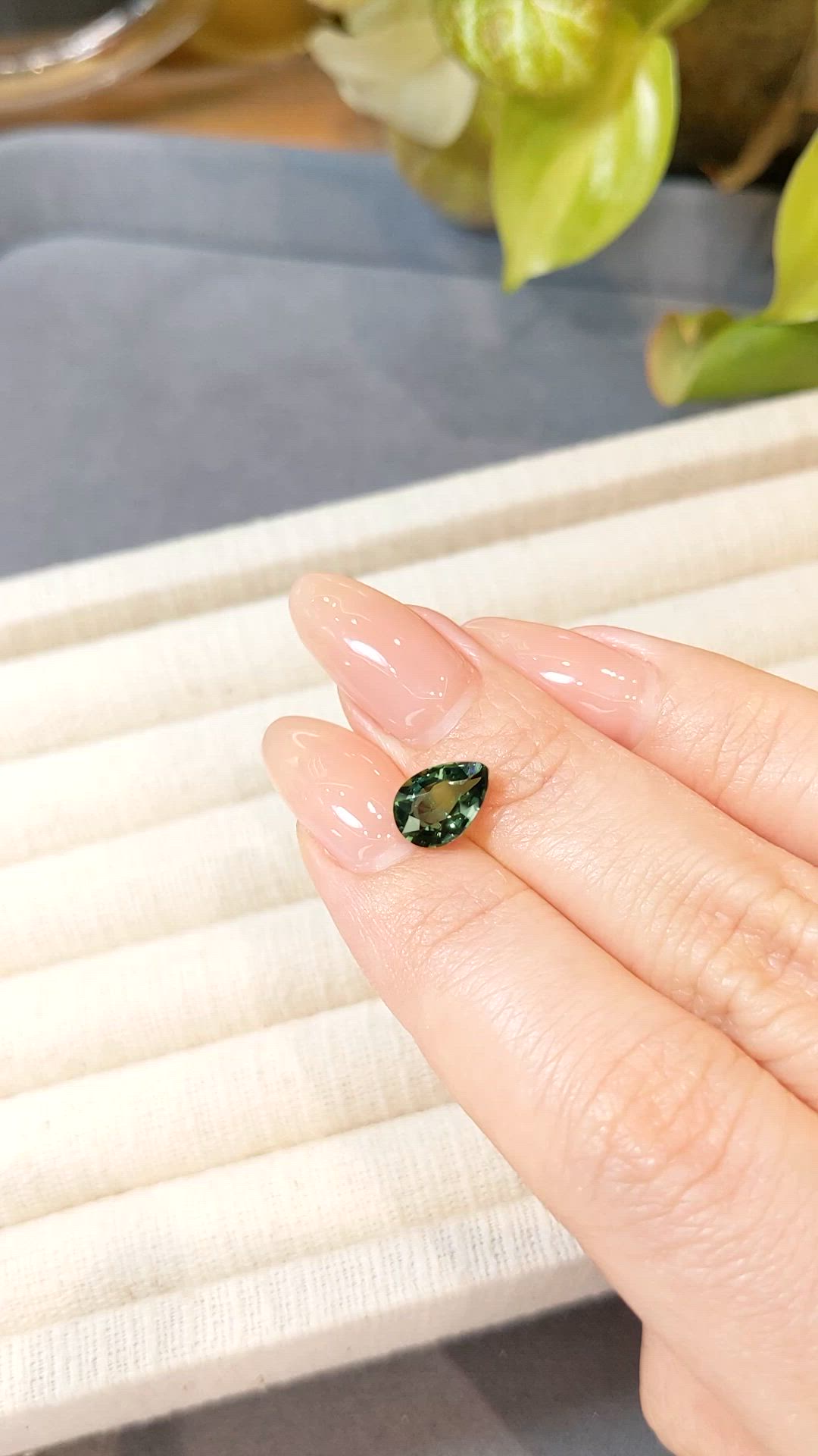 2.04 Ct. Green Sapphire from Madagascar Size Video