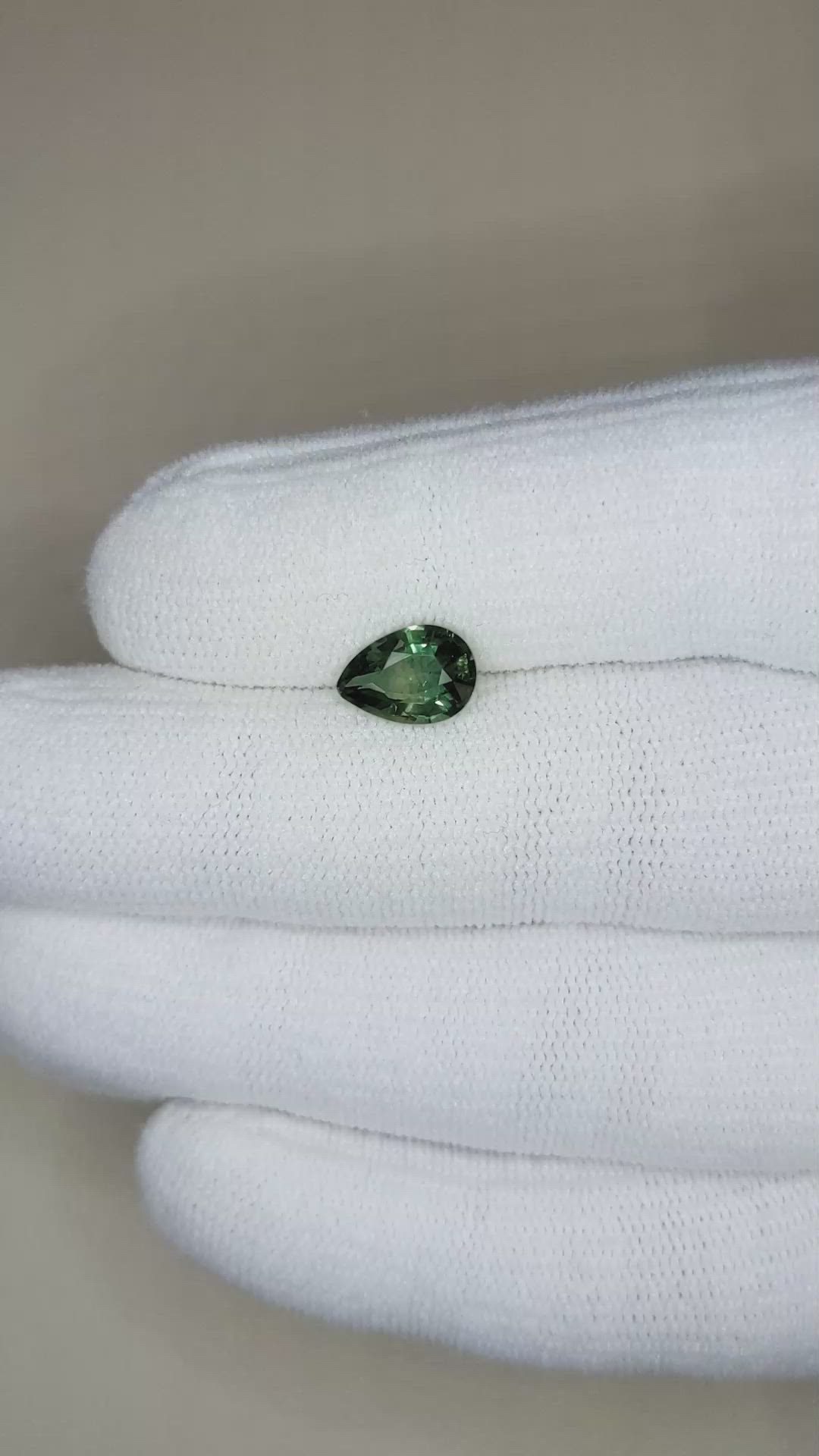 2.04 Ct. Green Sapphire from Madagascar Size Video