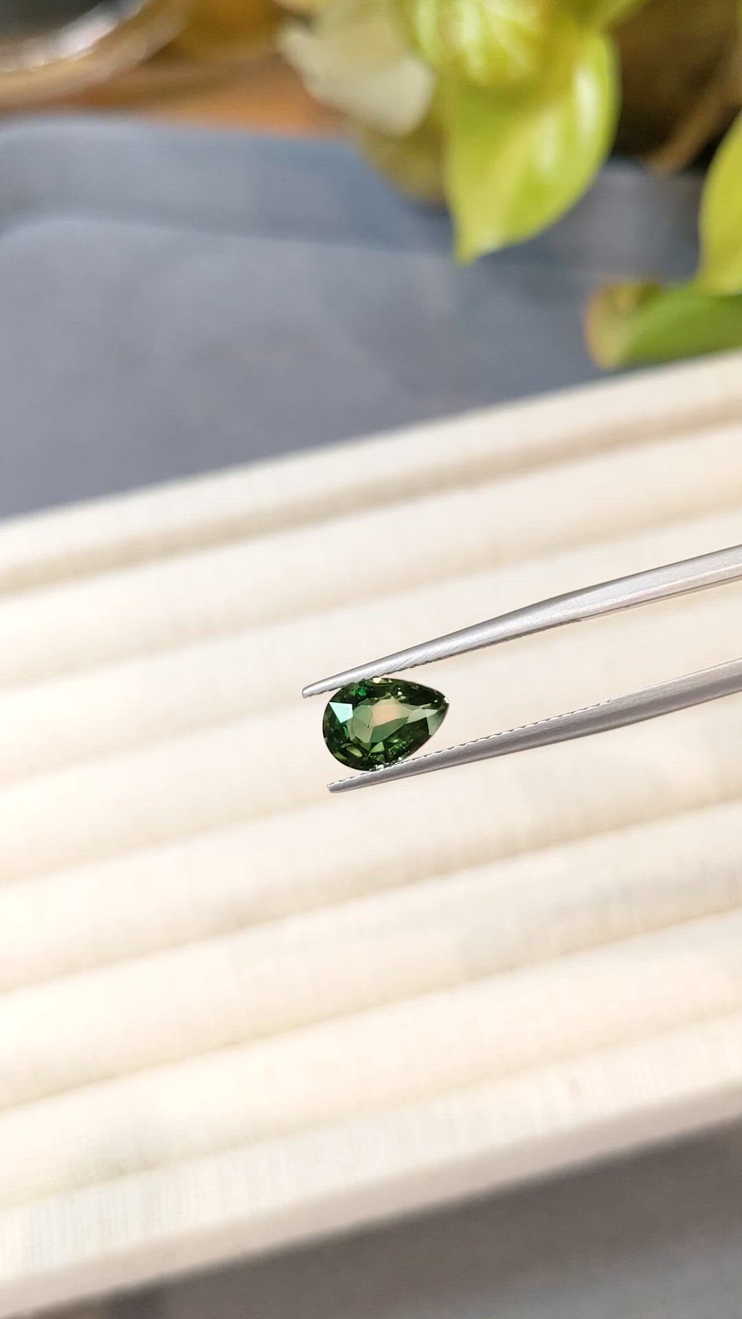2.04 Ct. Green Sapphire from Madagascar Size Video