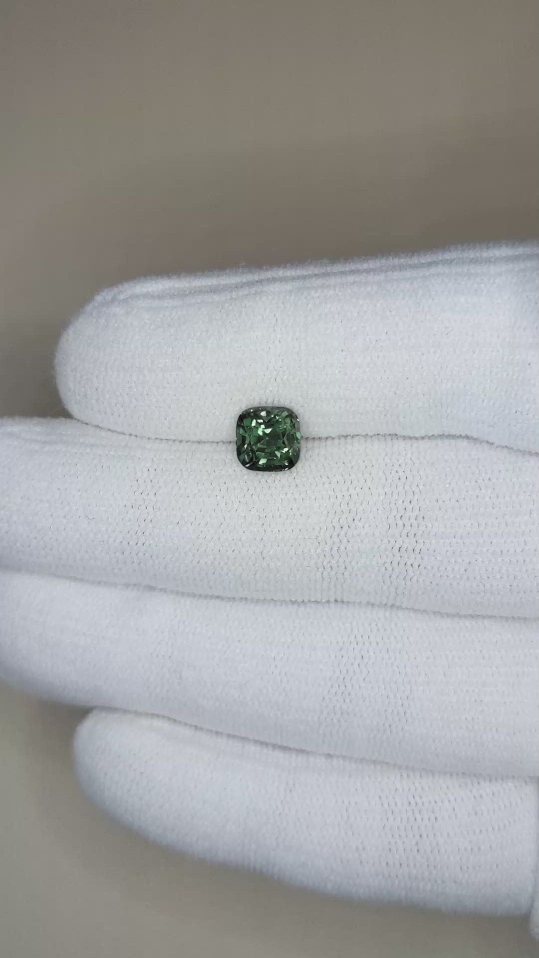 2.02 Ct. Green Sapphire from Madagascar Size Video