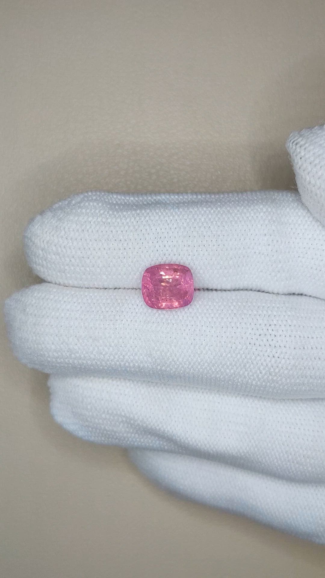 2.88 Ct. Pink Sapphire from Kashmir Size Video