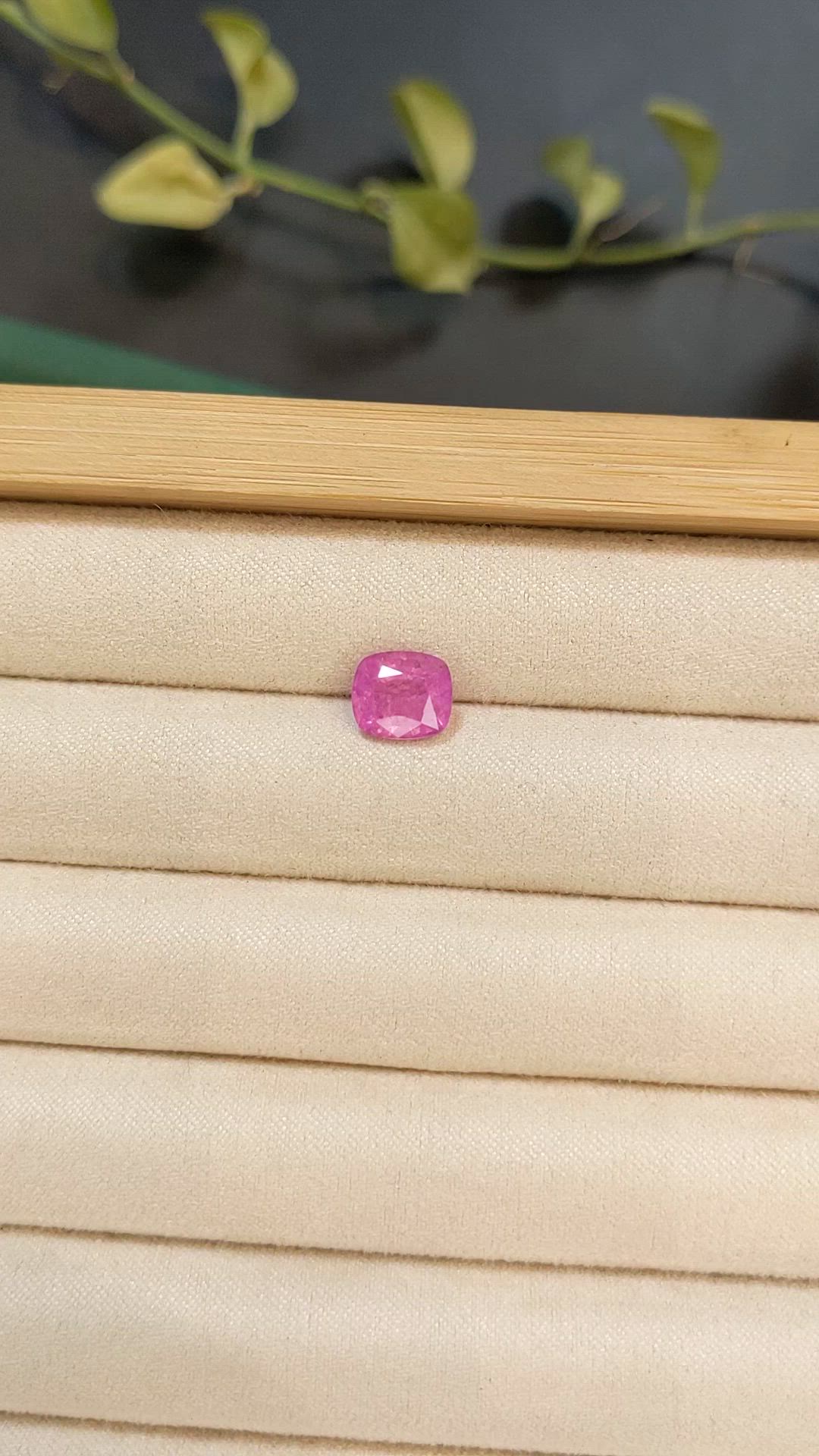 2.88 Ct. Pink Sapphire from Kashmir Size Video