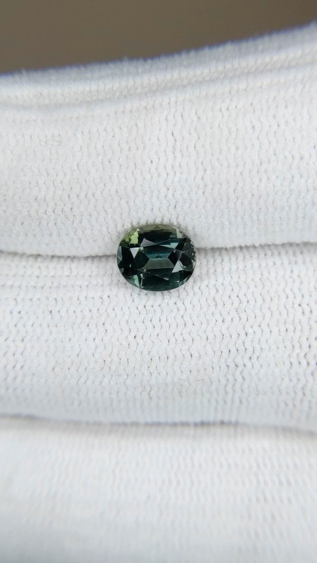 1.70 Ct. Bluish Green Sapphire from Madagascar Size Video