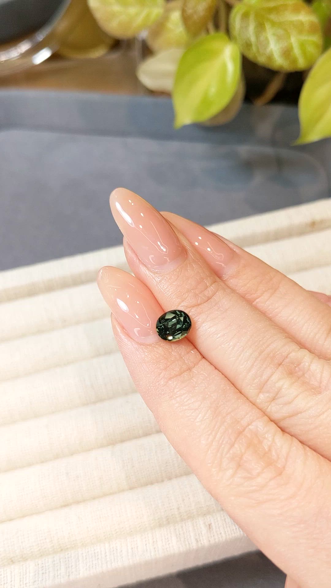 1.70 Ct. Bluish Green Sapphire from Madagascar Size Video