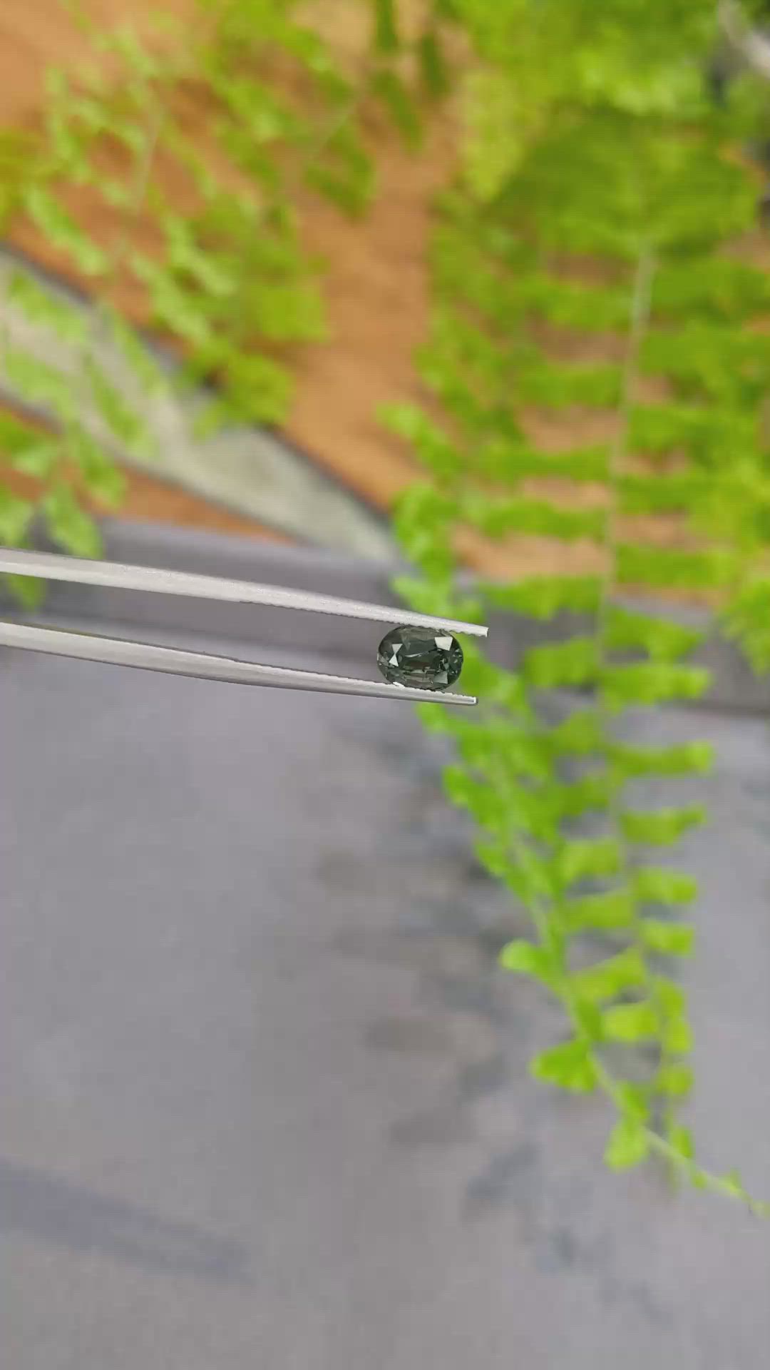 1.24 Ct. Bluish Green Sapphire from Madagascar Size Video