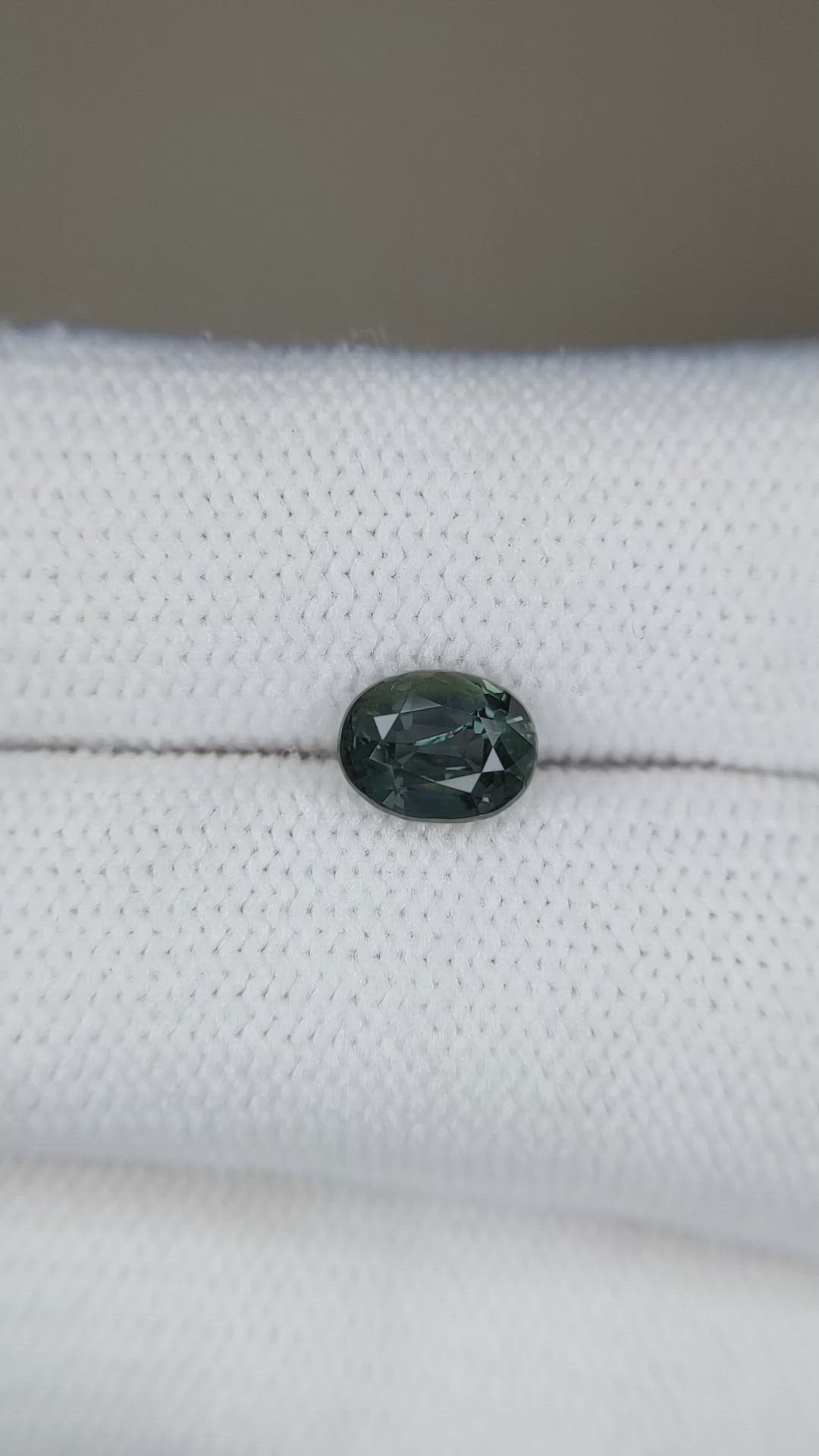 1.24 Ct. Bluish Green Sapphire from Madagascar Size Video