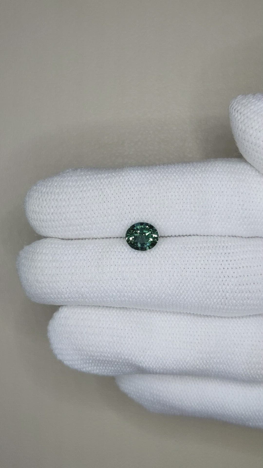 1.51 Ct. Bluish Green Sapphire from Madagascar Size Video