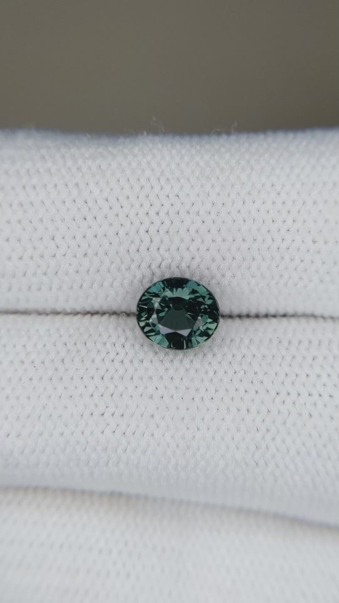 1.51 Ct. Bluish Green Sapphire from Madagascar Size Video