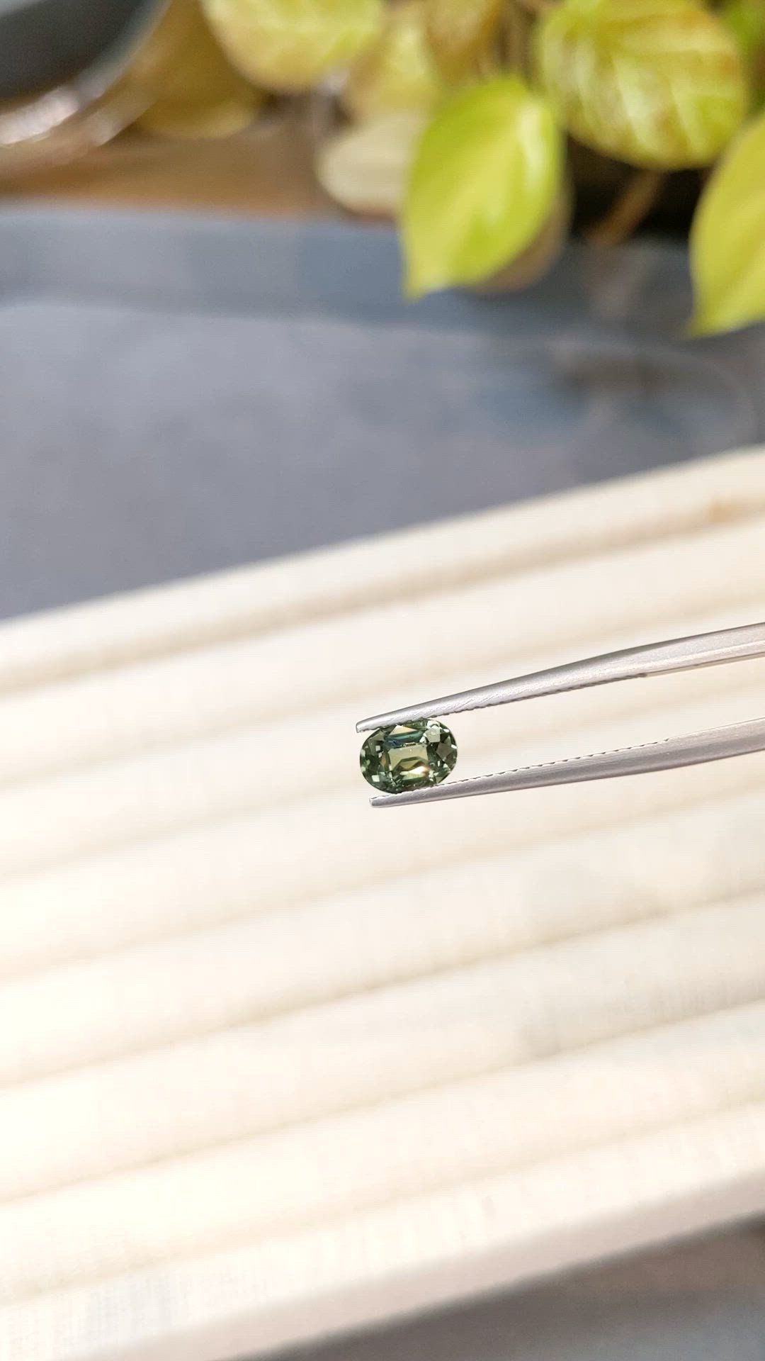 1.09 Ct. Yellowish Green Sapphire from Madagascar Size Video
