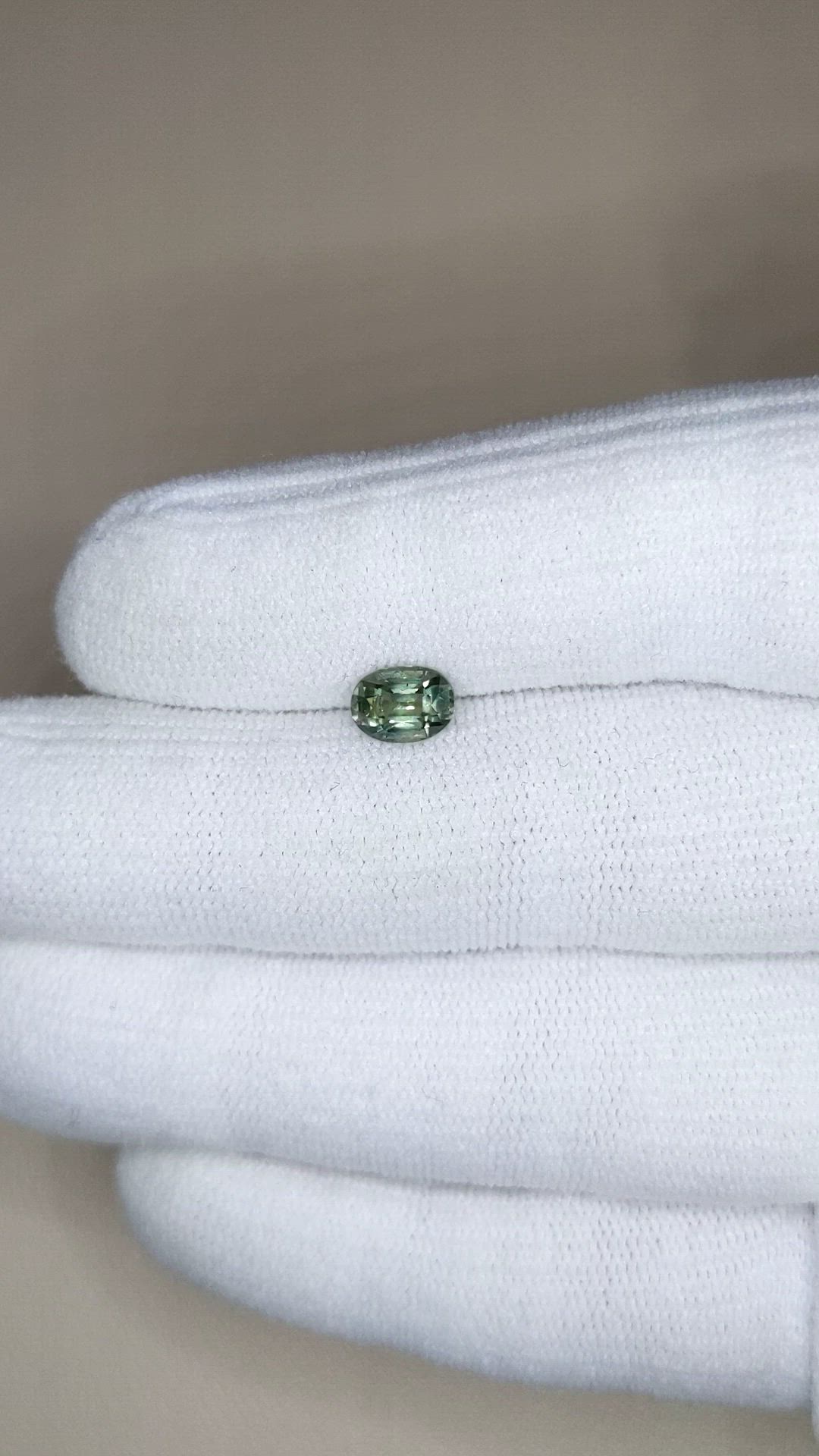 1.09 Ct. Yellowish Green Sapphire from Madagascar Size Video