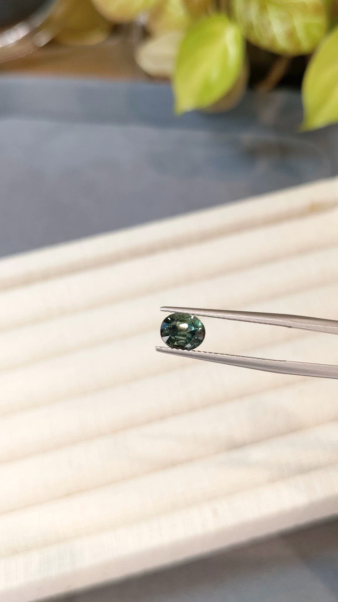 1.60 Ct. Bluish Green Sapphire from Madagascar Size Video