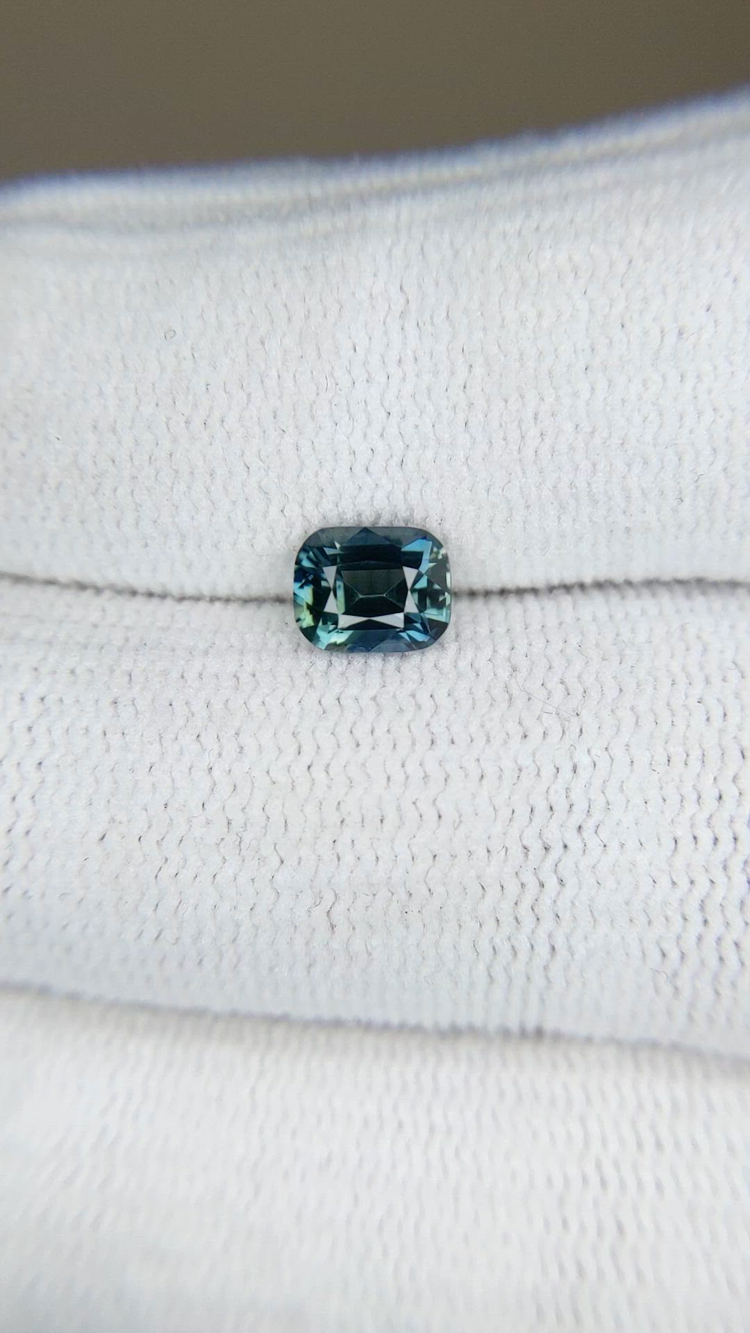 1.08 Ct. Greenish Blue Sapphire from Madagascar Size Video