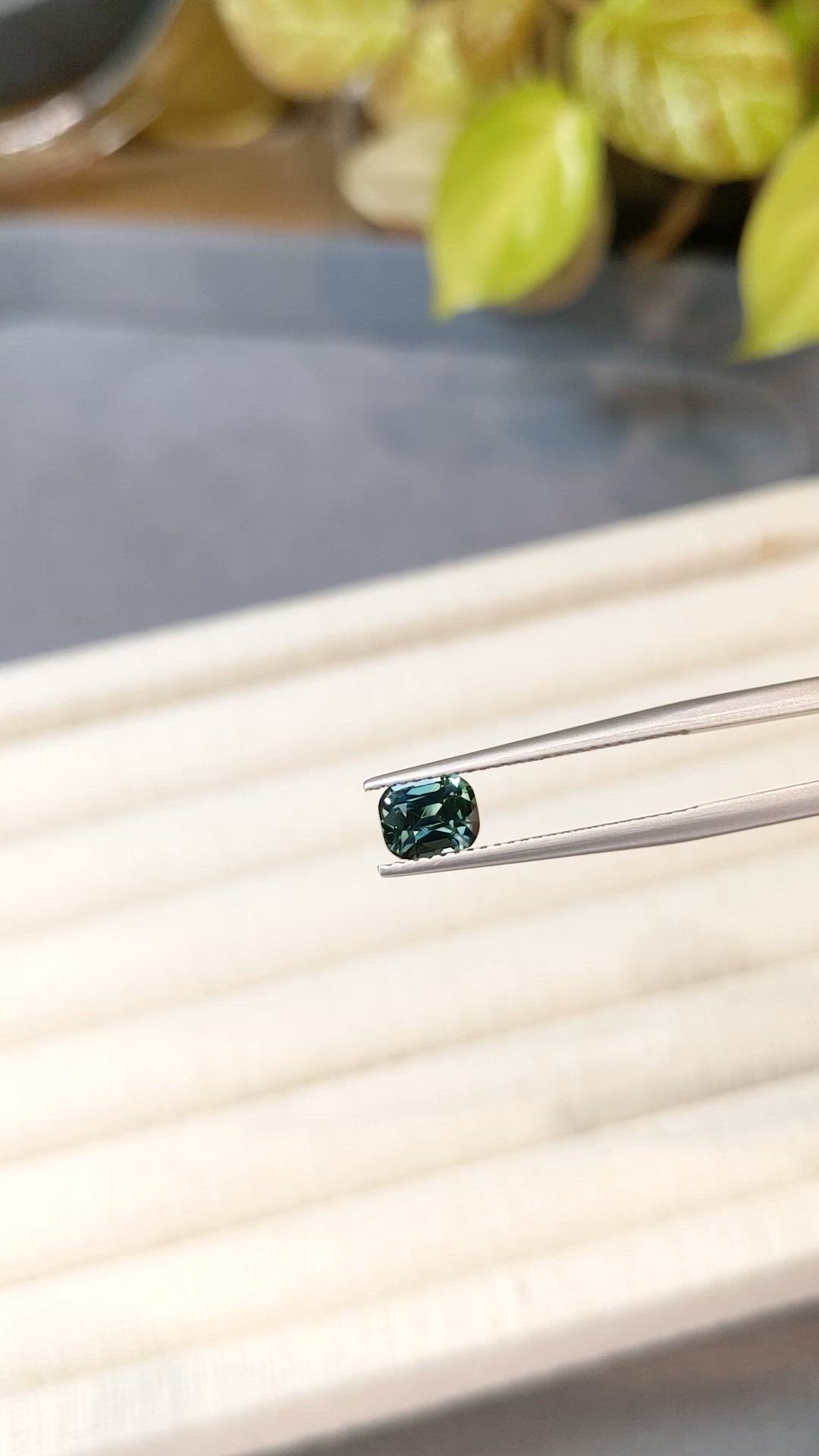 1.08 Ct. Greenish Blue Sapphire from Madagascar Size Video