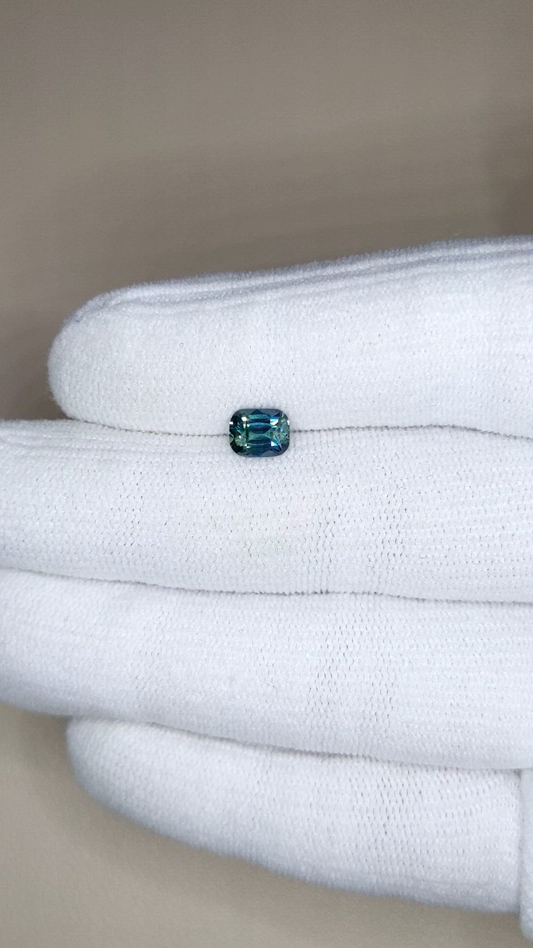 1.08 Ct. Greenish Blue Sapphire from Madagascar Size Video