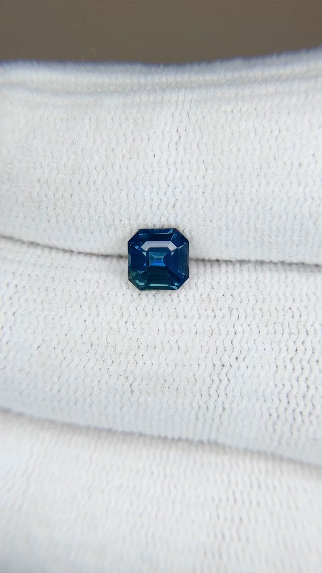 1.06 Ct. Greenish Blue Sapphire from Madagascar Size Video