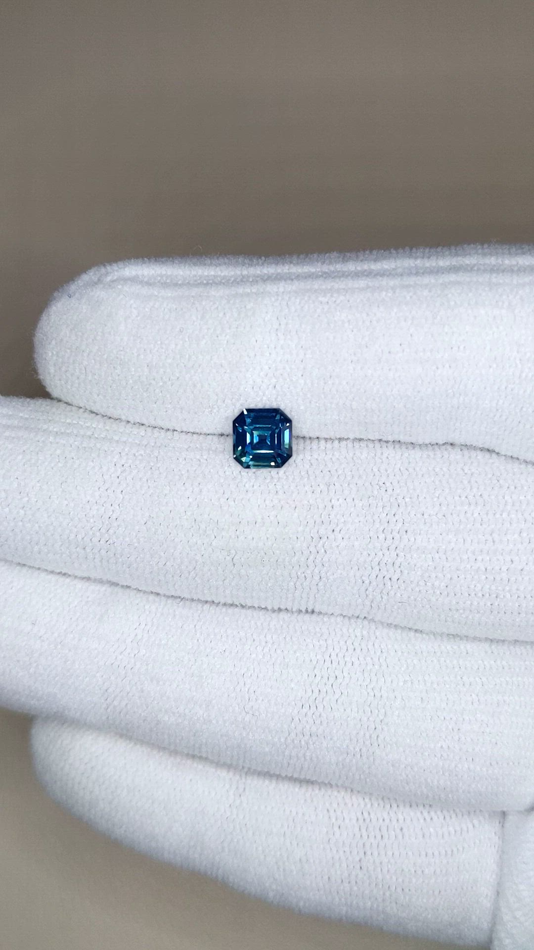 1.06 Ct. Greenish Blue Sapphire from Madagascar Size Video