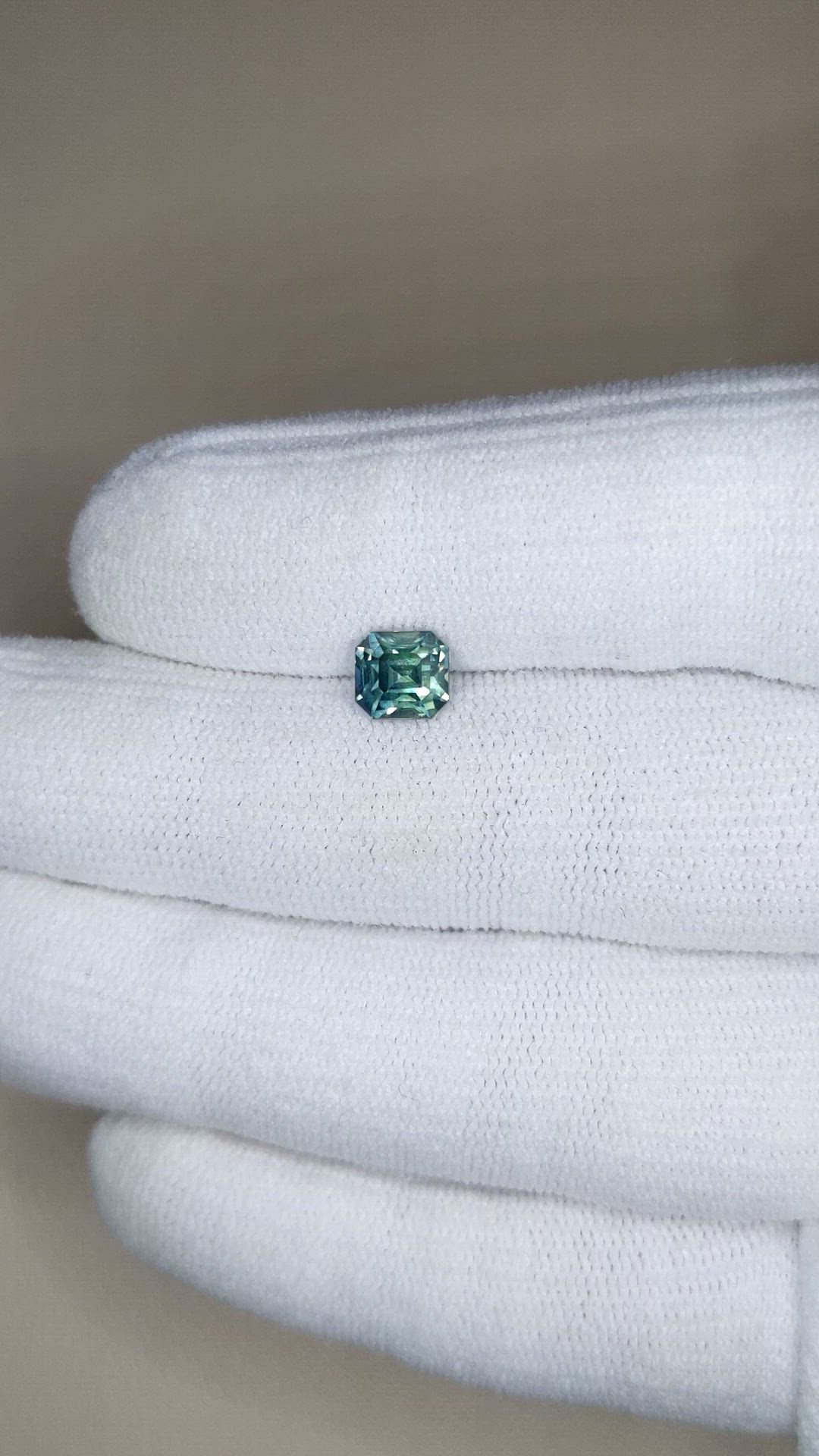 1.55 Ct. Greenish Blue Sapphire from Madagascar Size Video