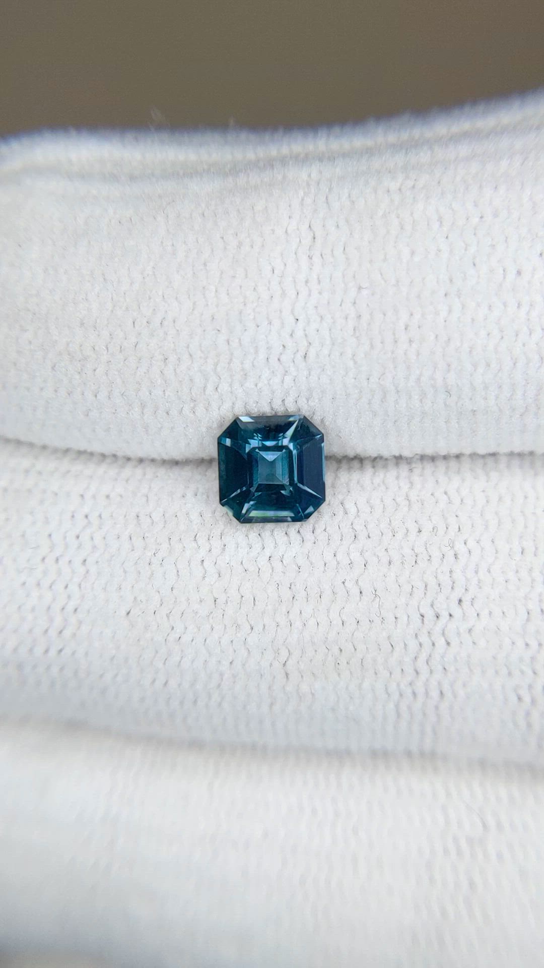1.04 Ct. Greenish Blue Sapphire from Madagascar Size Video