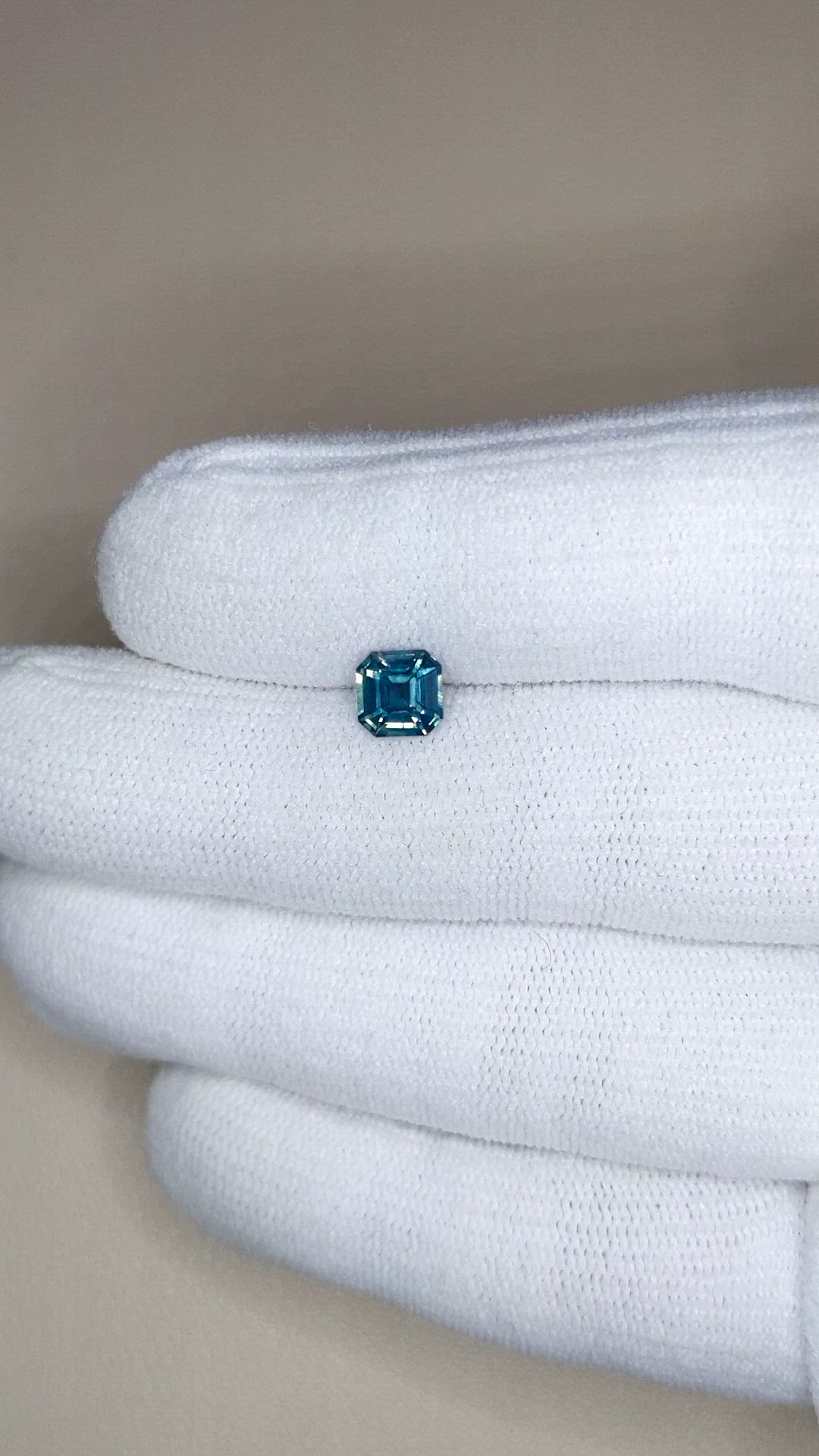 1.04 Ct. Greenish Blue Sapphire from Madagascar Size Video