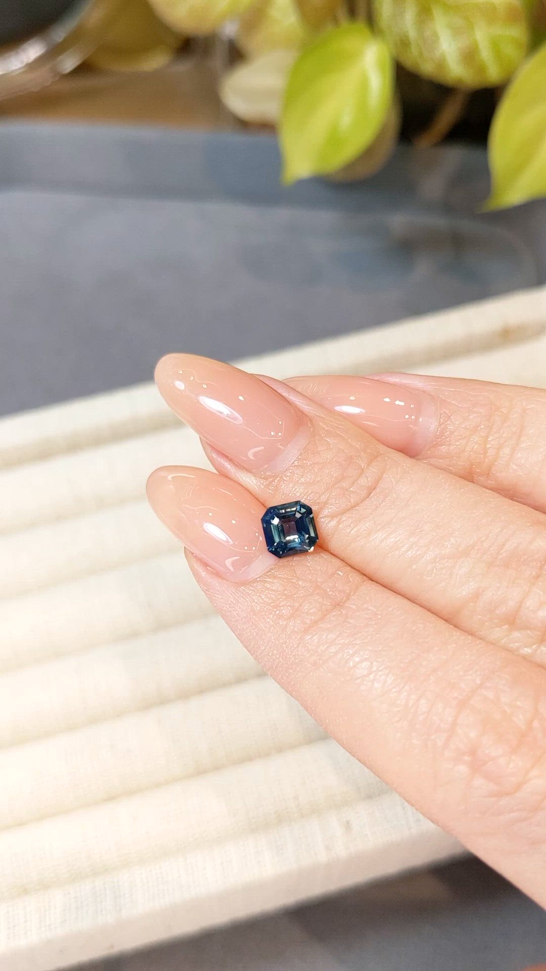 1.04 Ct. Greenish Blue Sapphire from Madagascar Size Video