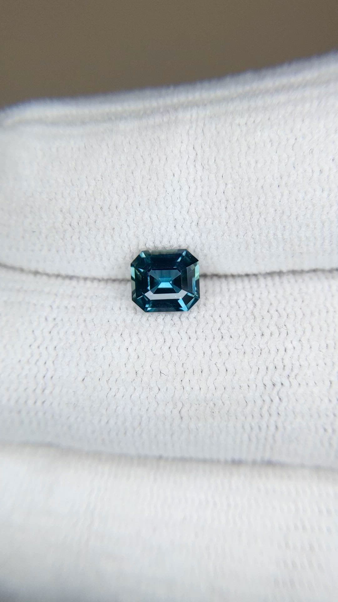 1.12 Ct. Greenish Blue Sapphire from Madagascar Size Video
