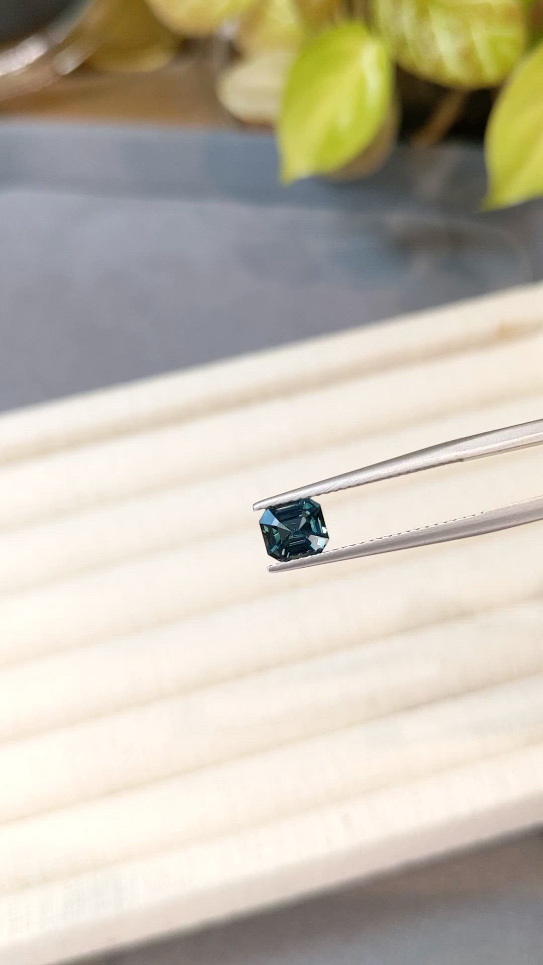 1.12 Ct. Greenish Blue Sapphire from Madagascar Size Video