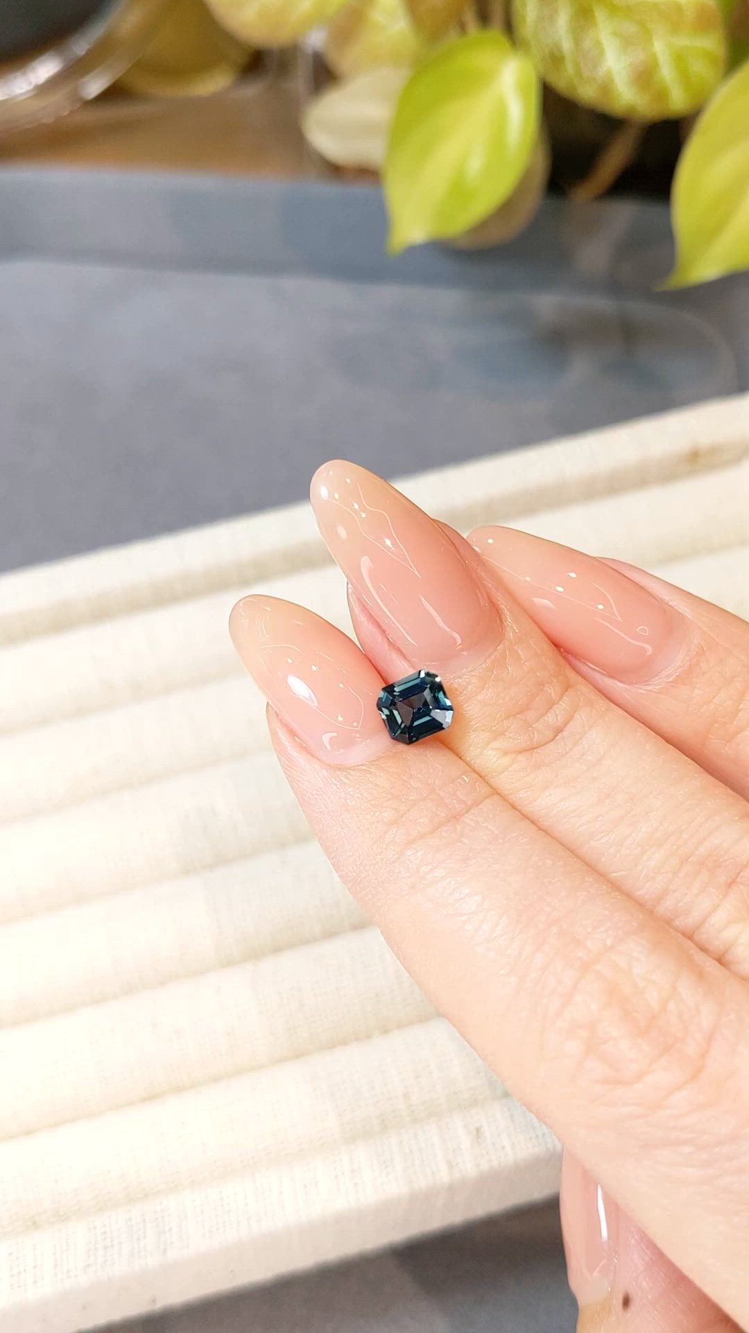 1.12 Ct. Greenish Blue Sapphire from Madagascar Size Video