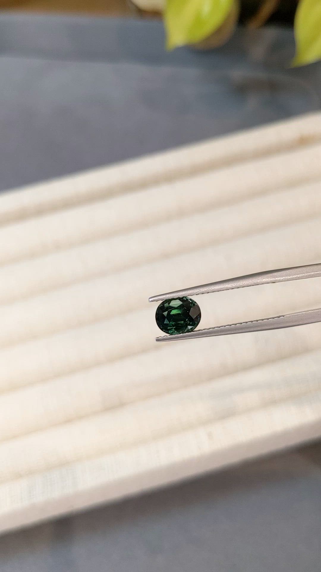 1.55 Ct. Bluish Green Sapphire from Madagascar Size Video