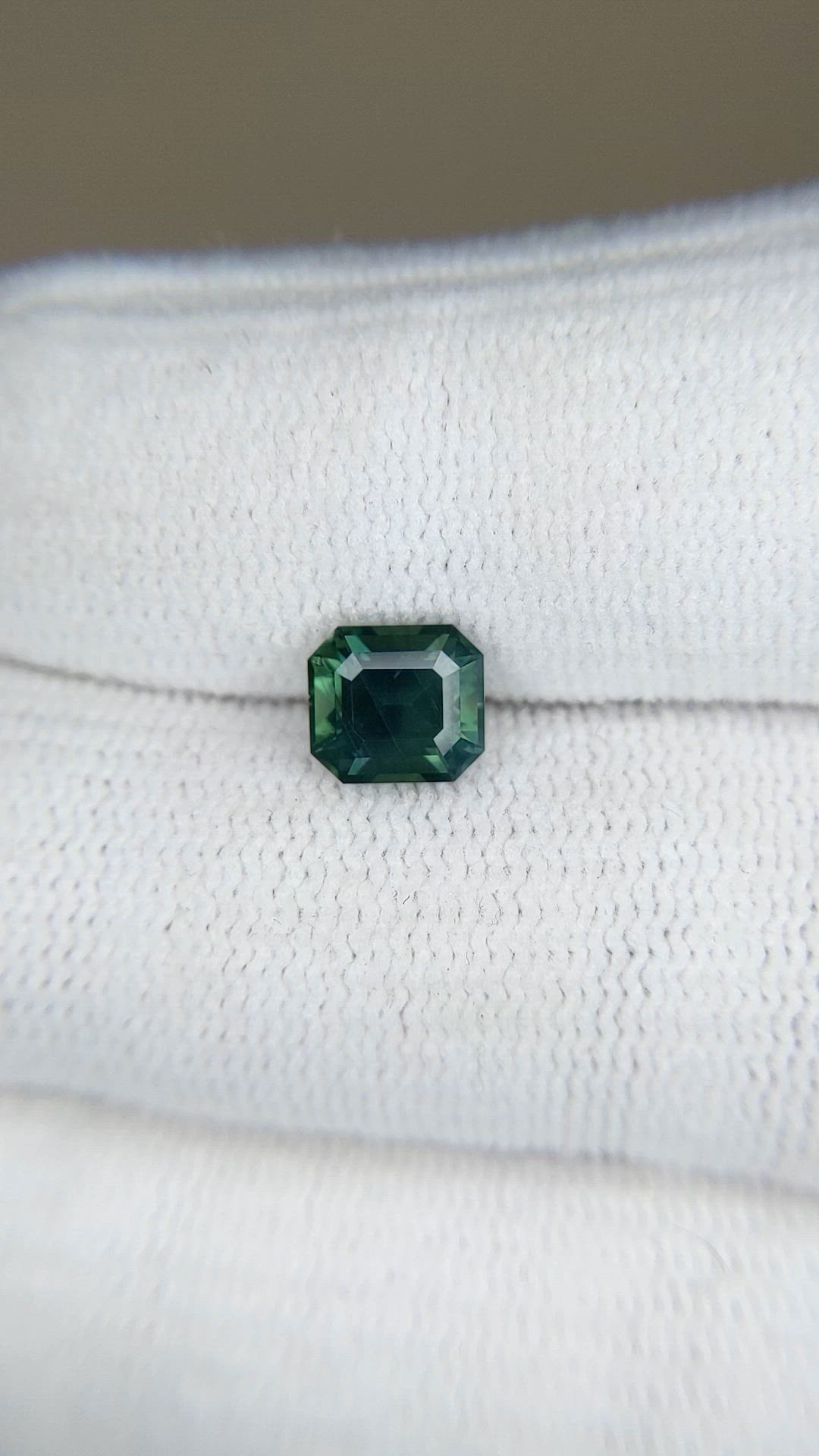 1.60 Ct. Bluish Green Sapphire from Madagascar Size Video