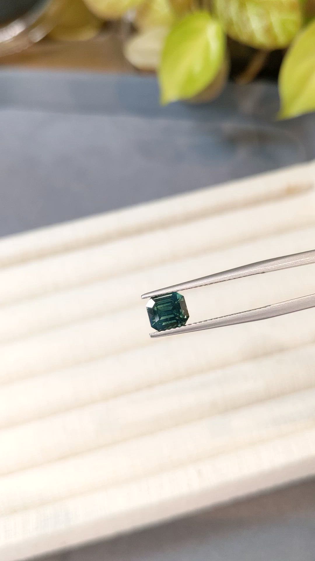 1.60 Ct. Bluish Green Sapphire from Madagascar Size Video