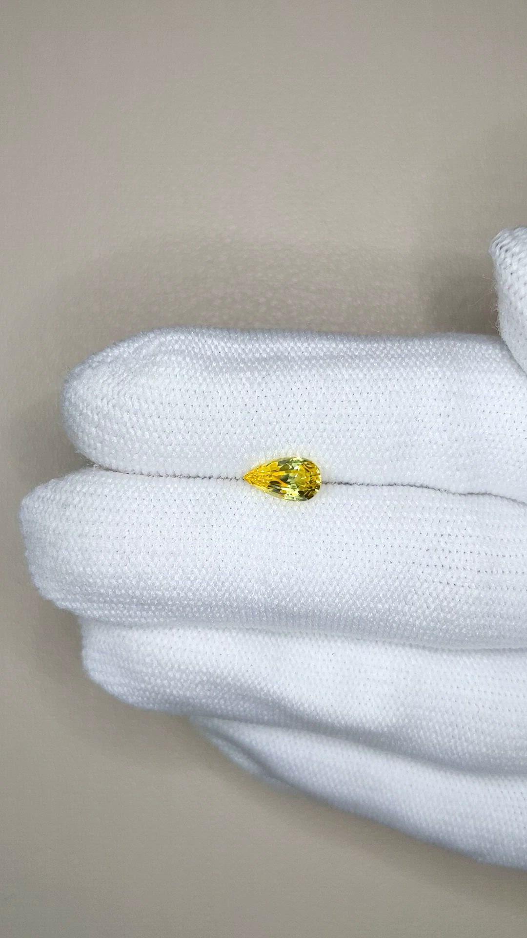 1.08 Ct. Yellow Sapphire from Madagascar Size Video