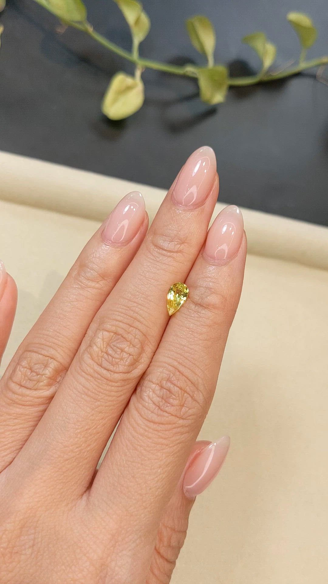 1.08 Ct. Yellow Sapphire from Madagascar Size Video