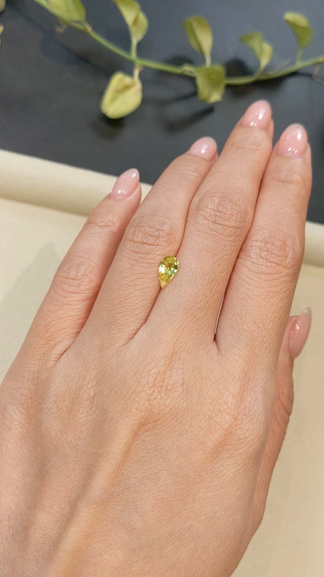 1.08 Ct. Yellow Sapphire from Madagascar Size Video