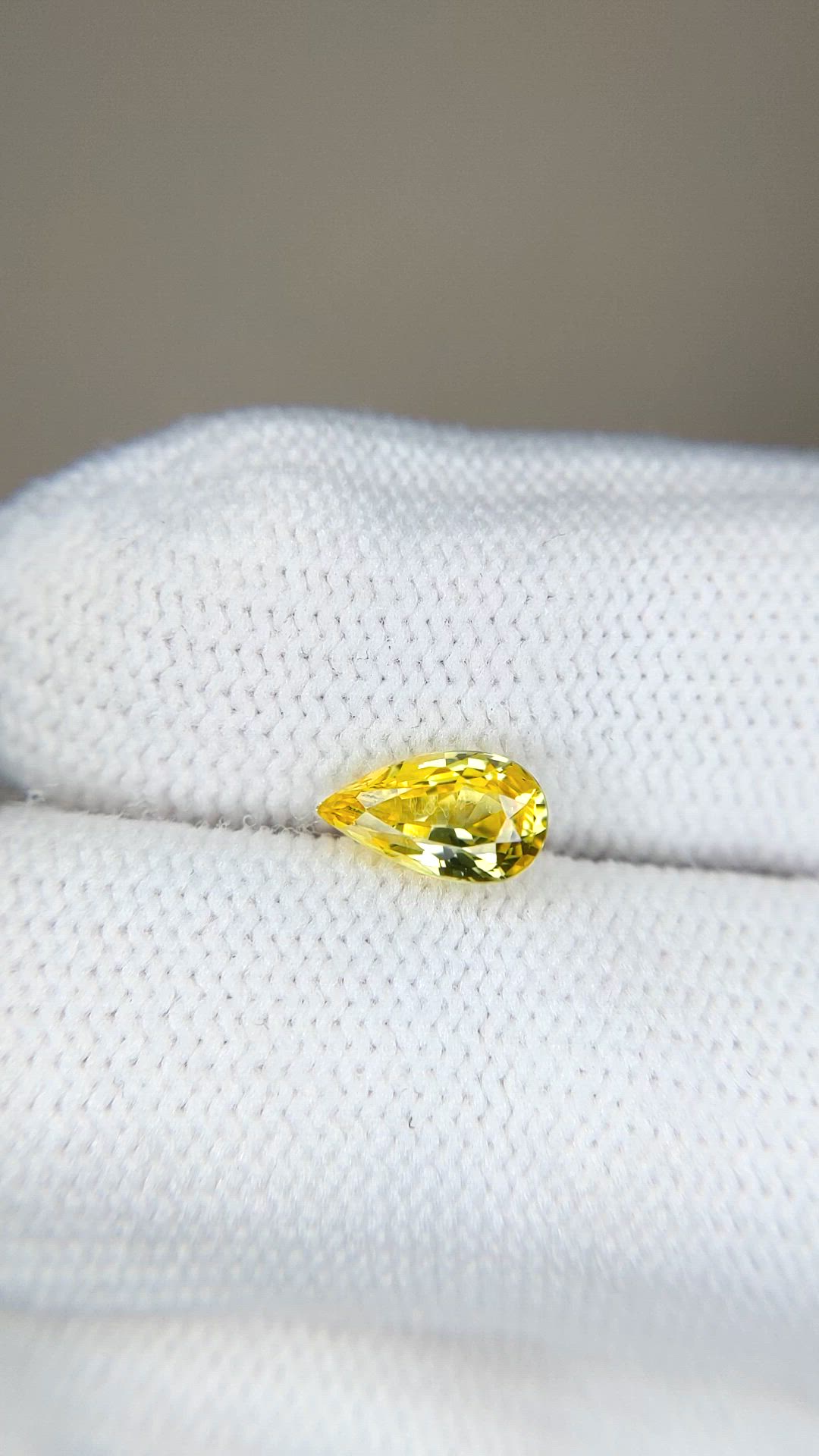 1.08 Ct. Yellow Sapphire from Madagascar Size Video