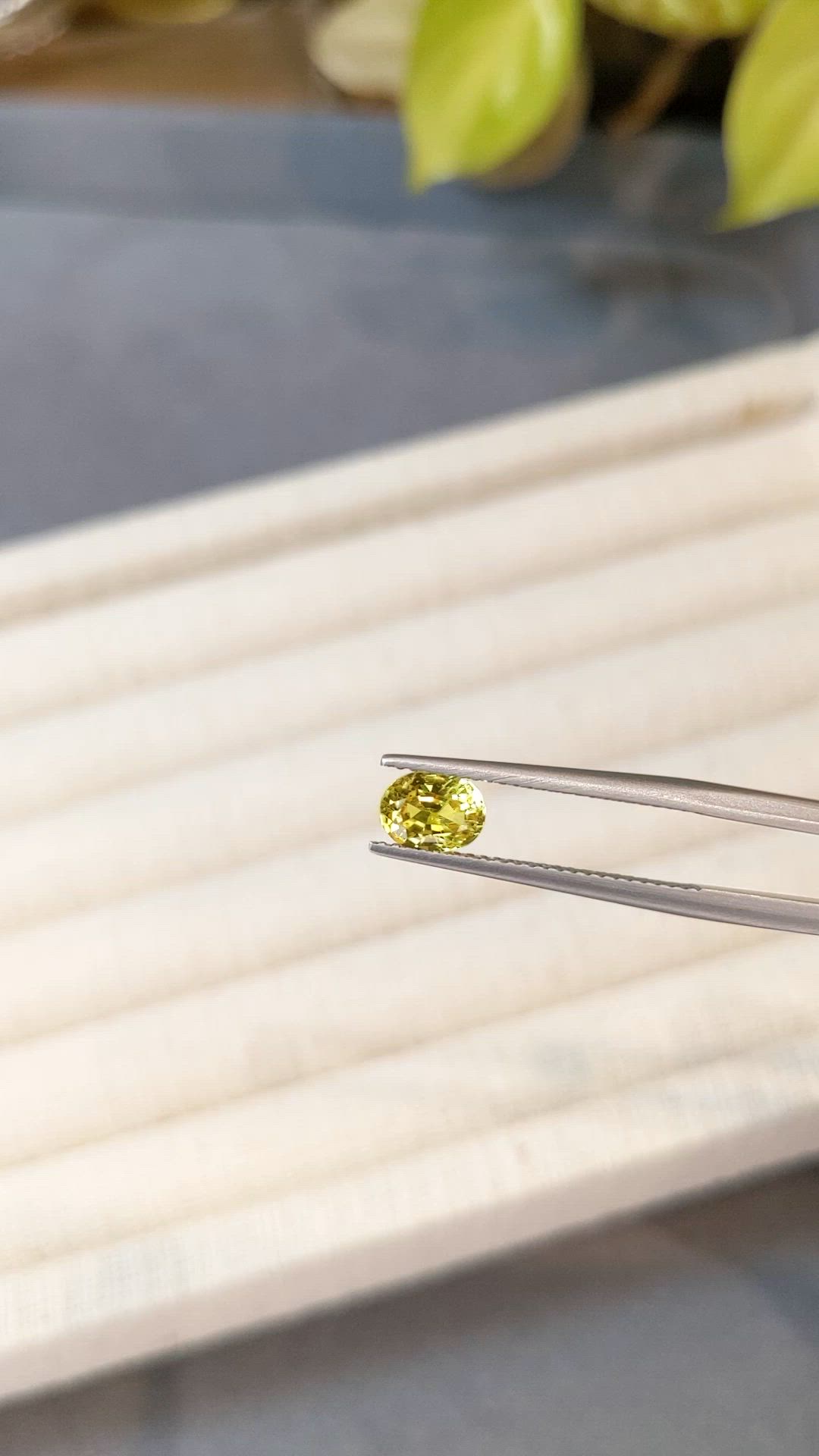 1.04 Ct. Yellow Sapphire from Madagascar Size Video