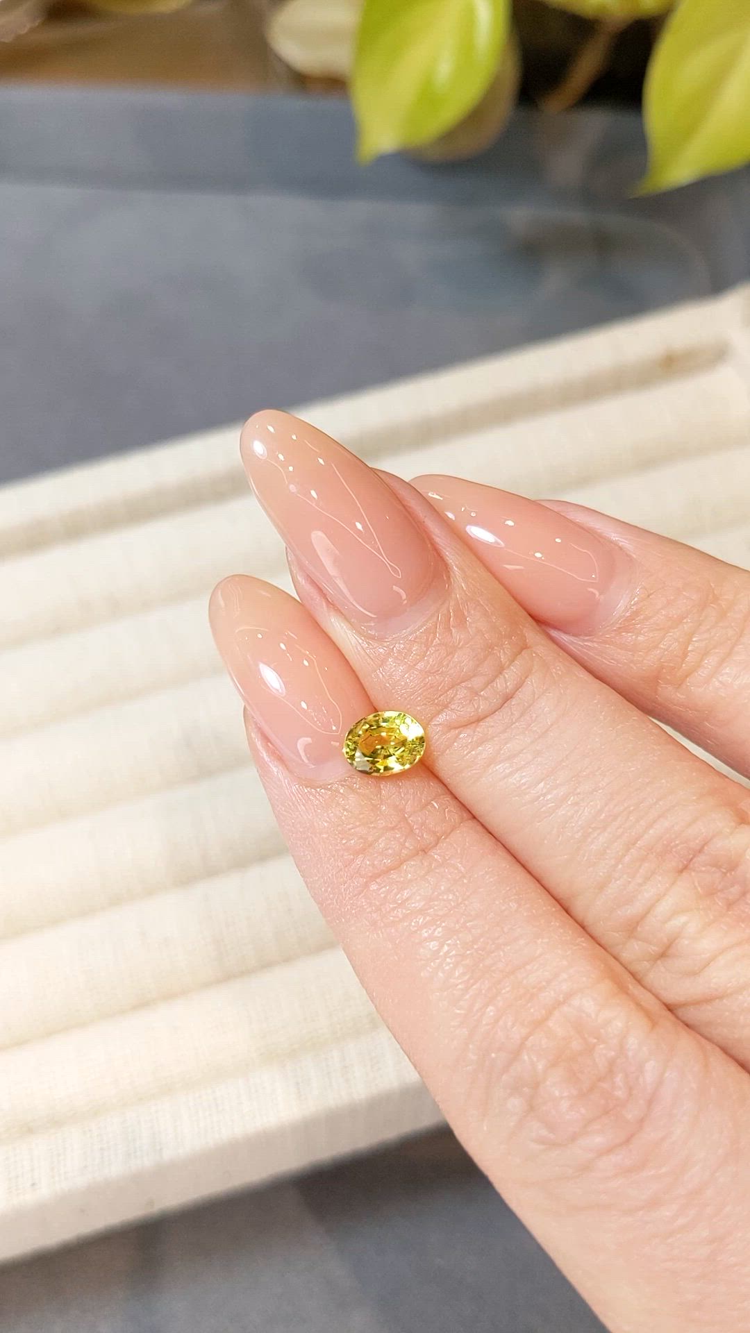 1.04 Ct. Yellow Sapphire from Madagascar Size Video